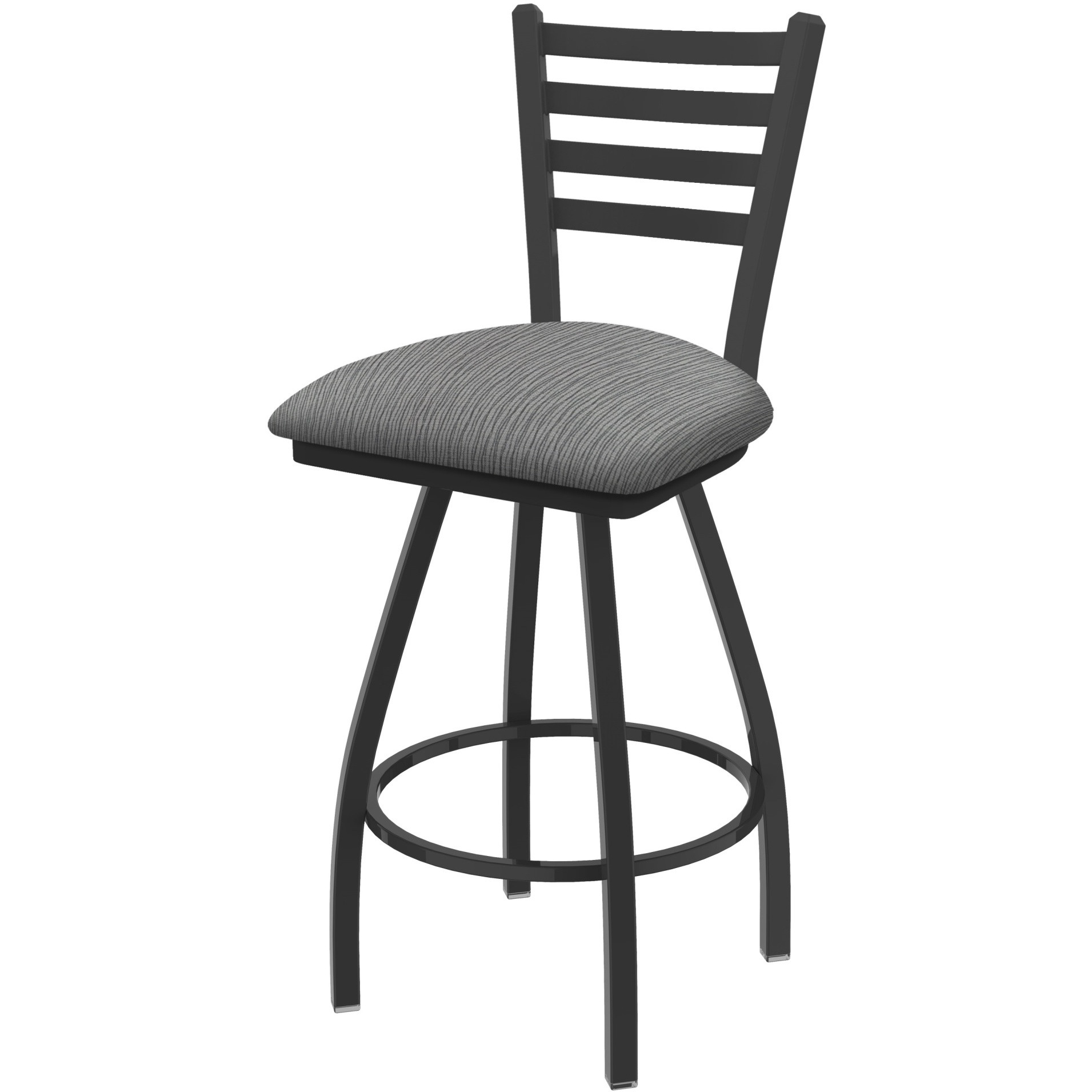 XL 410 Jackie 30" Swivel Bar Stool with Pewter Finish and Graph Alpine Seat