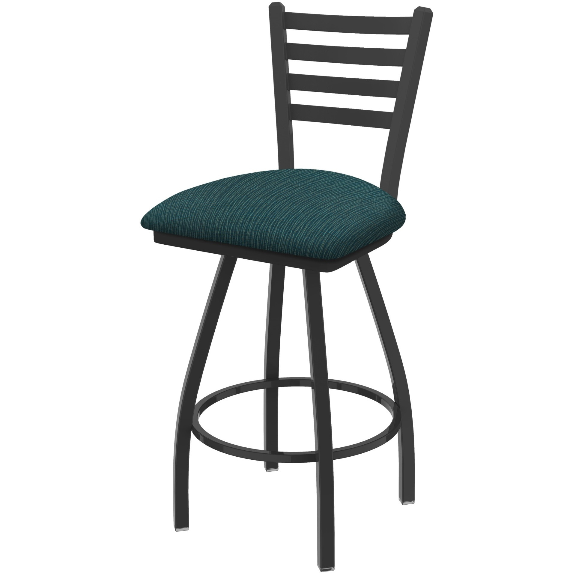 XL 410 Jackie 30" Swivel Bar Stool with Pewter Finish and Graph Tidal Seat