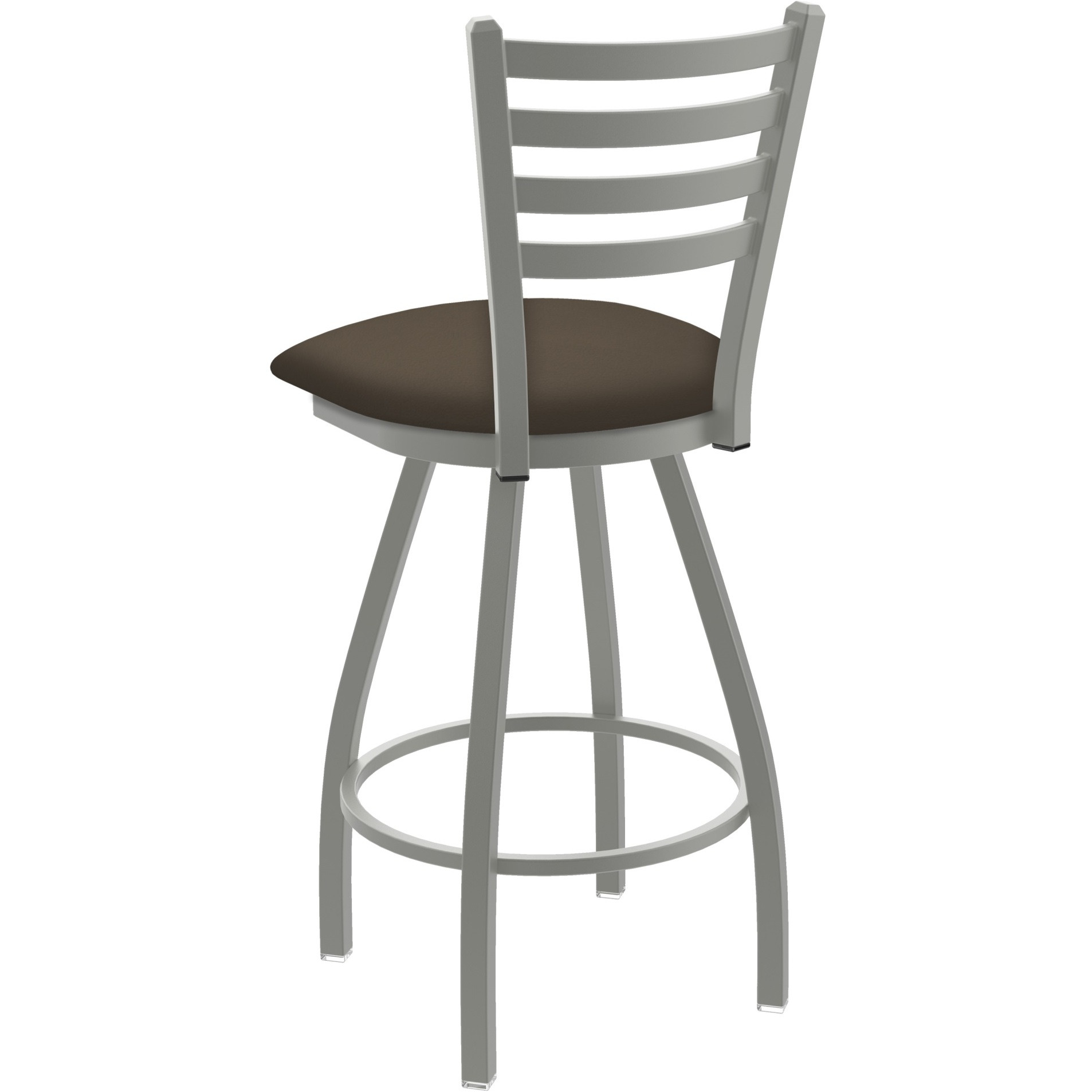 XL 410 Jackie 36" Swivel Extra Tall Bar Stool with Anodized Nickel Finish and Canter Earth Seat