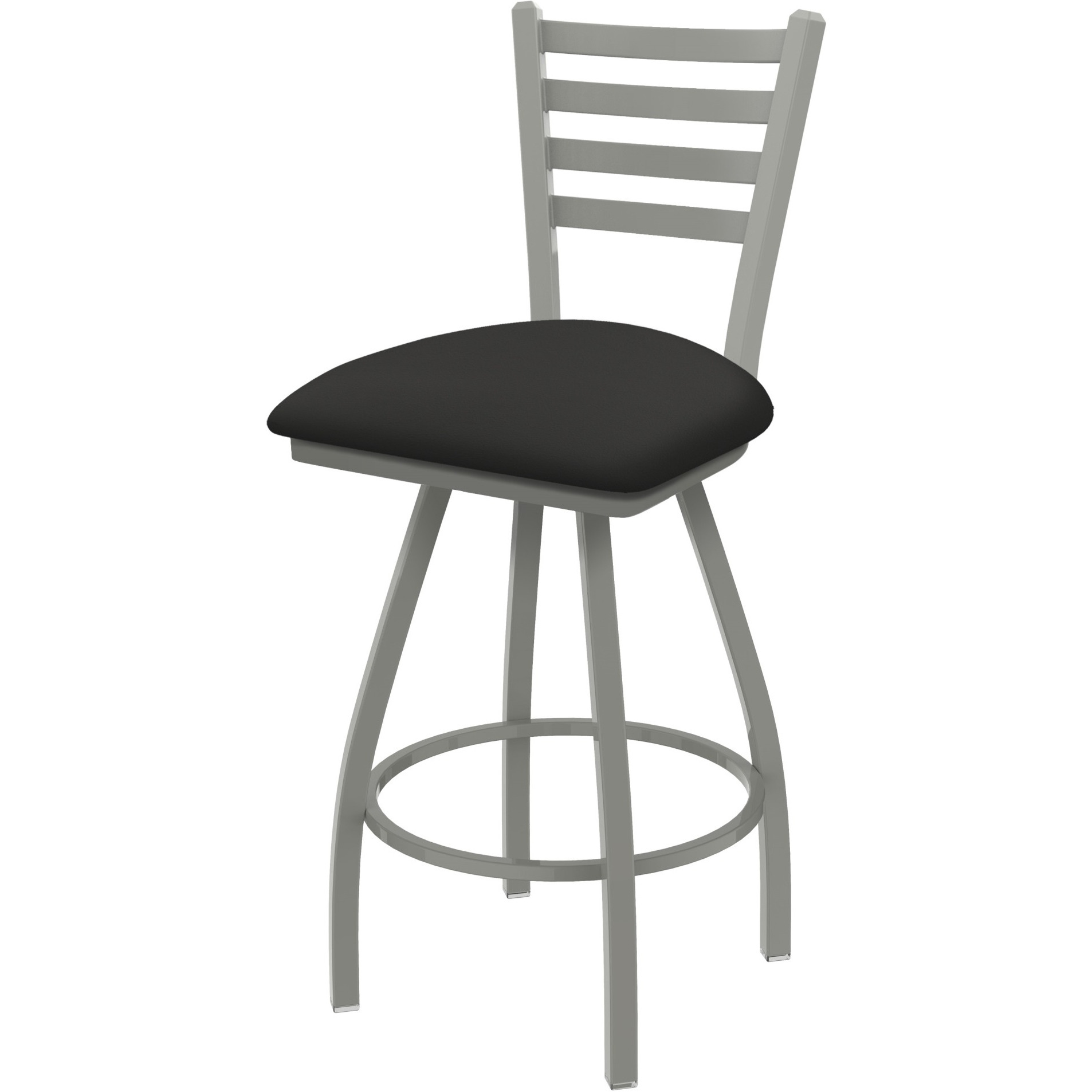 XL 410 Jackie 36" Swivel Extra Tall Bar Stool with Anodized Nickel Finish and Canter Iron Seat