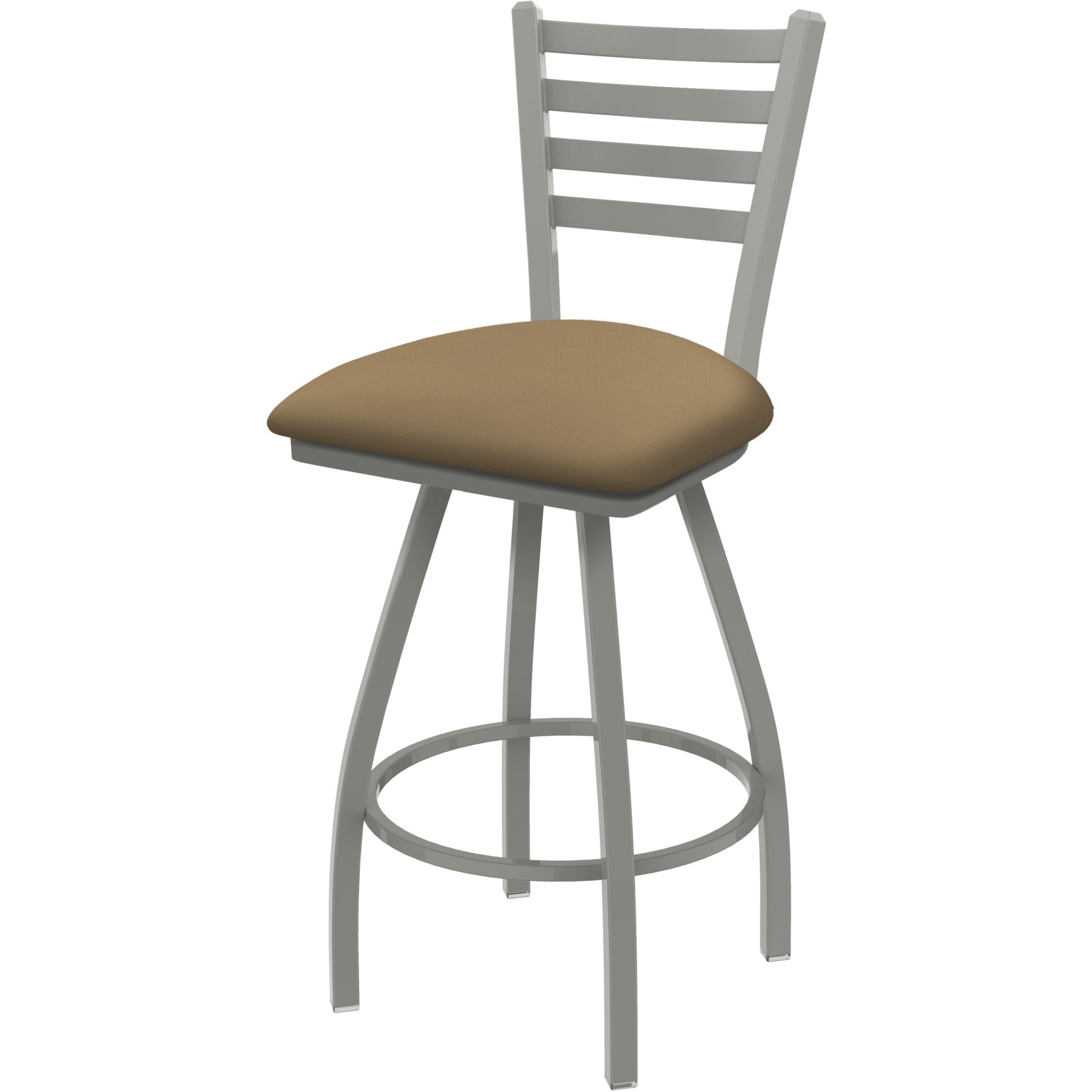 XL 410 Jackie 36" Swivel Extra Tall Bar Stool with Anodized Nickel Finish and Canter Sand Seat