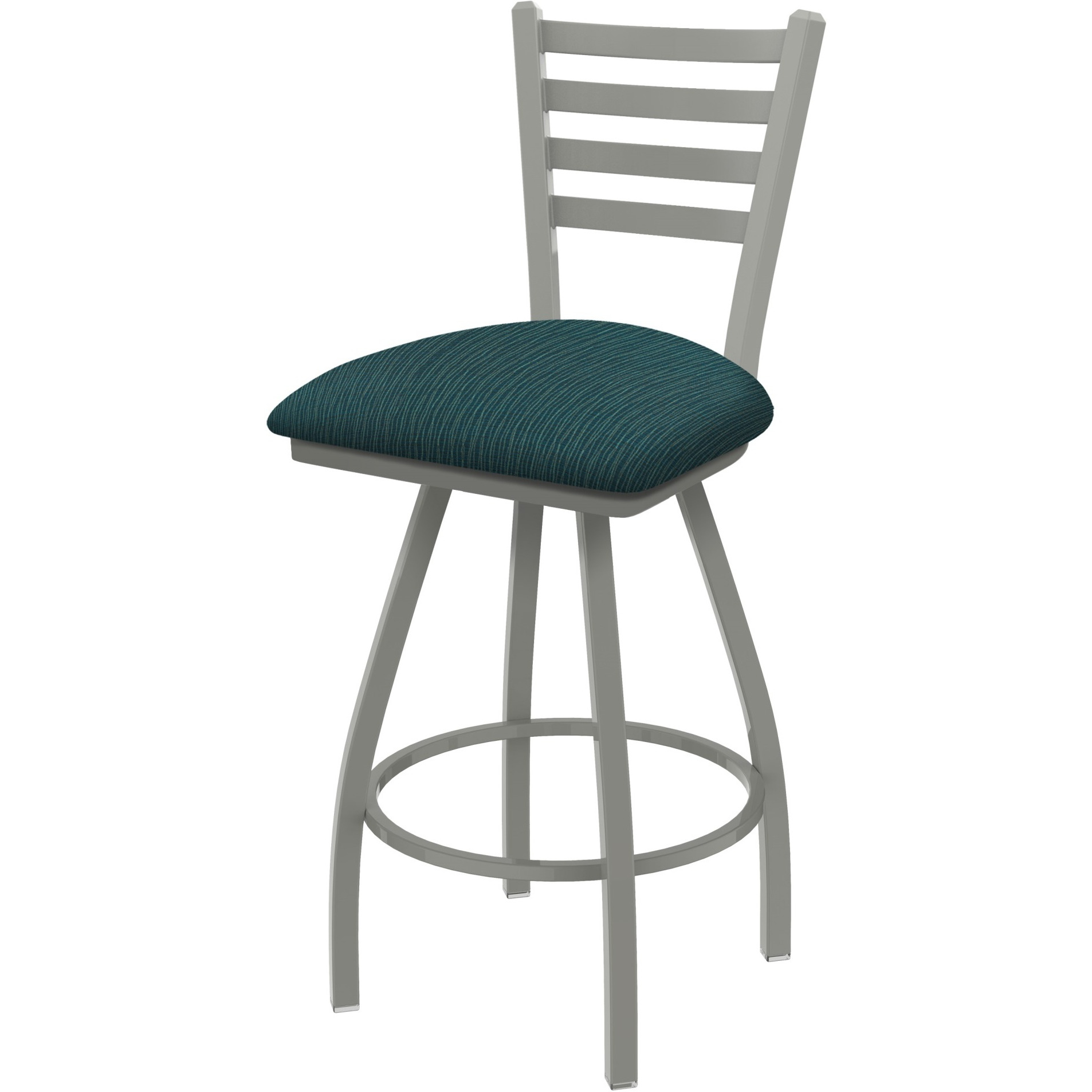 XL 410 Jackie 36" Swivel Extra Tall Bar Stool with Anodized Nickel Finish and Graph Tidal Seat