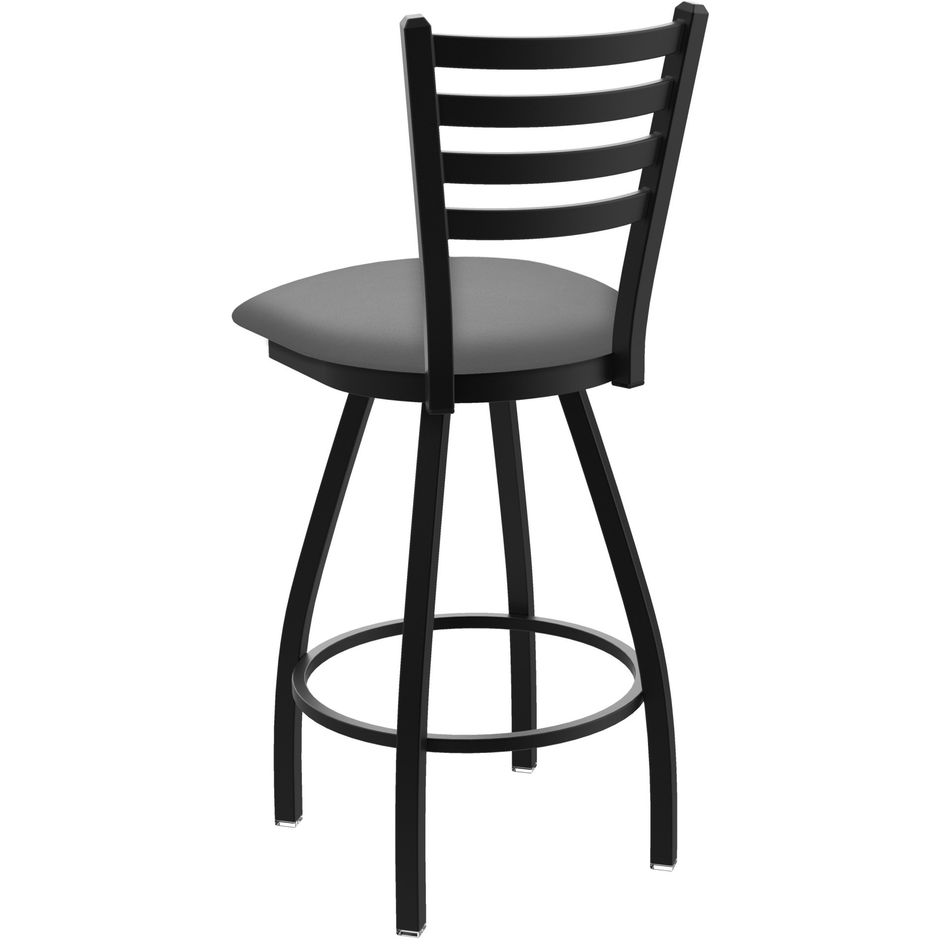 XL 410 Jackie 36" Swivel Extra Tall Bar Stool with Black Wrinkle Finish and Canter Folkstone Grey Seat