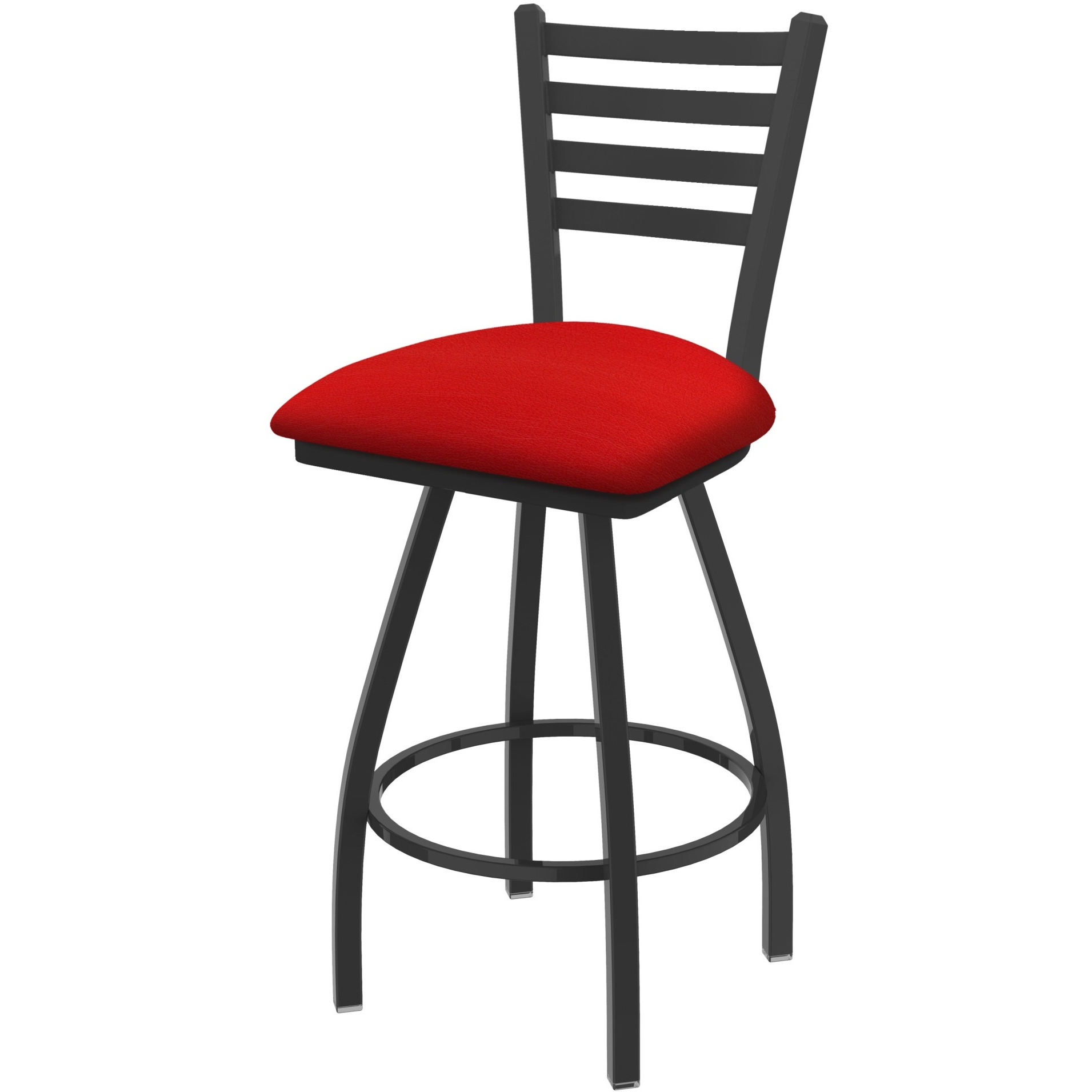 XL 410 Jackie 36" Swivel Extra Tall Bar Stool with Pewter Finish and Canter Red Seat