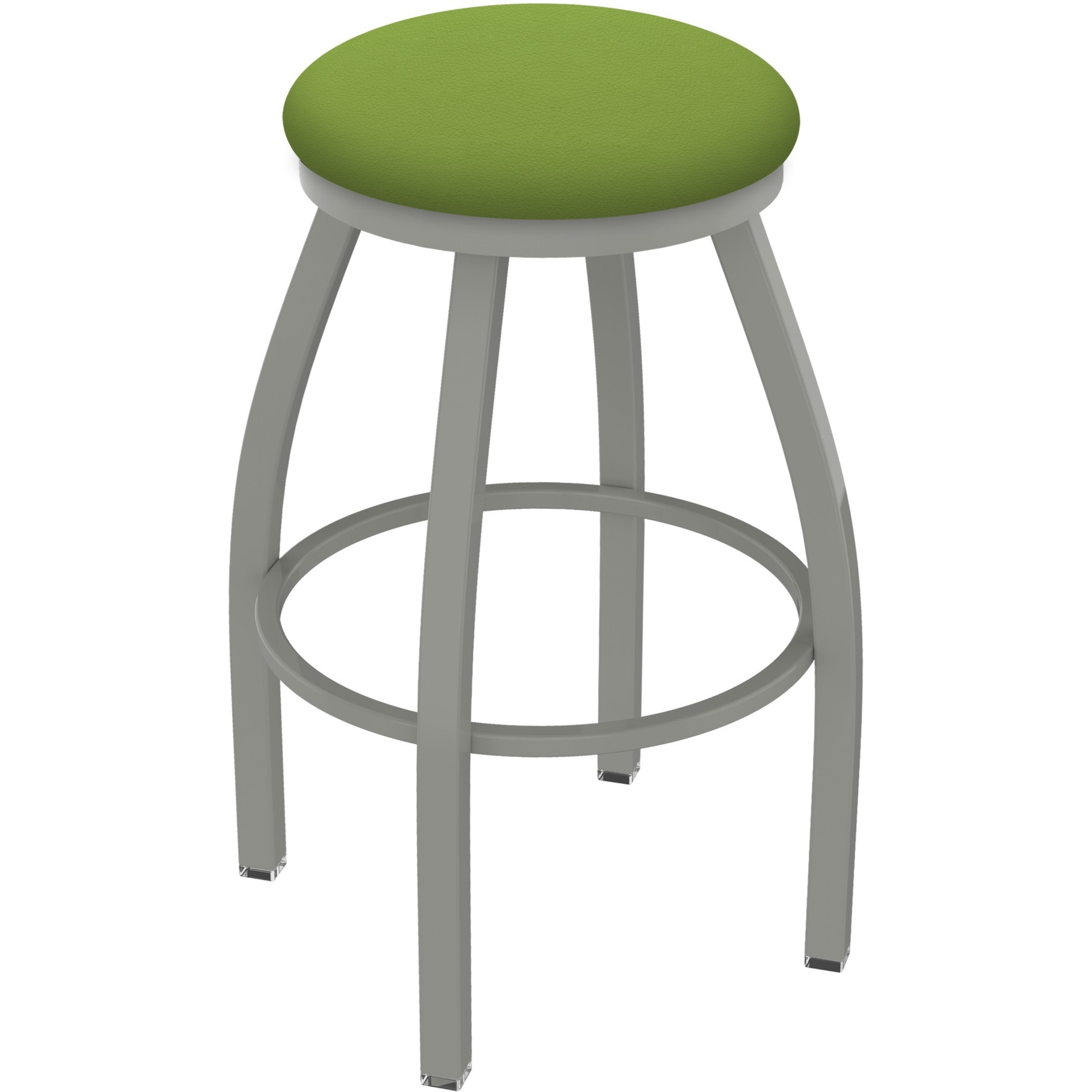 XL 802 Misha 30" Swivel Bar Stool with Anodized Nickel Finish and Canter Kiwi Green Seat
