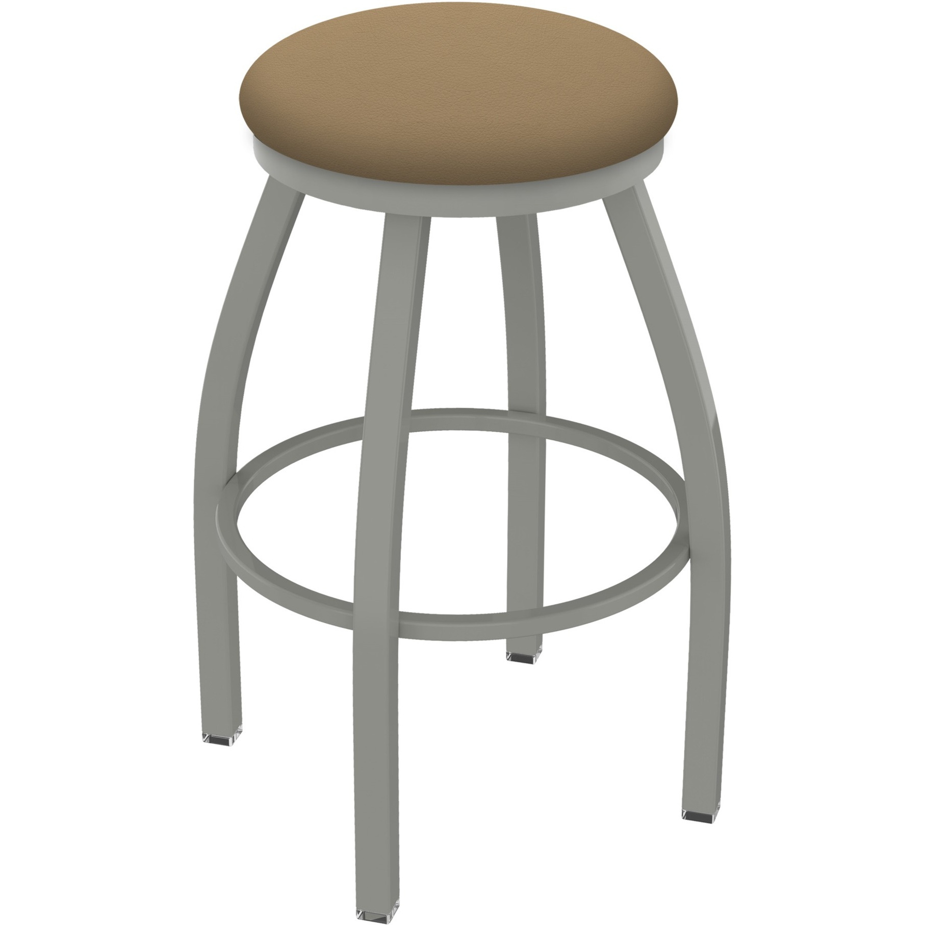 XL 802 Misha 30" Swivel Bar Stool with Anodized Nickel Finish and Canter Sand Seat