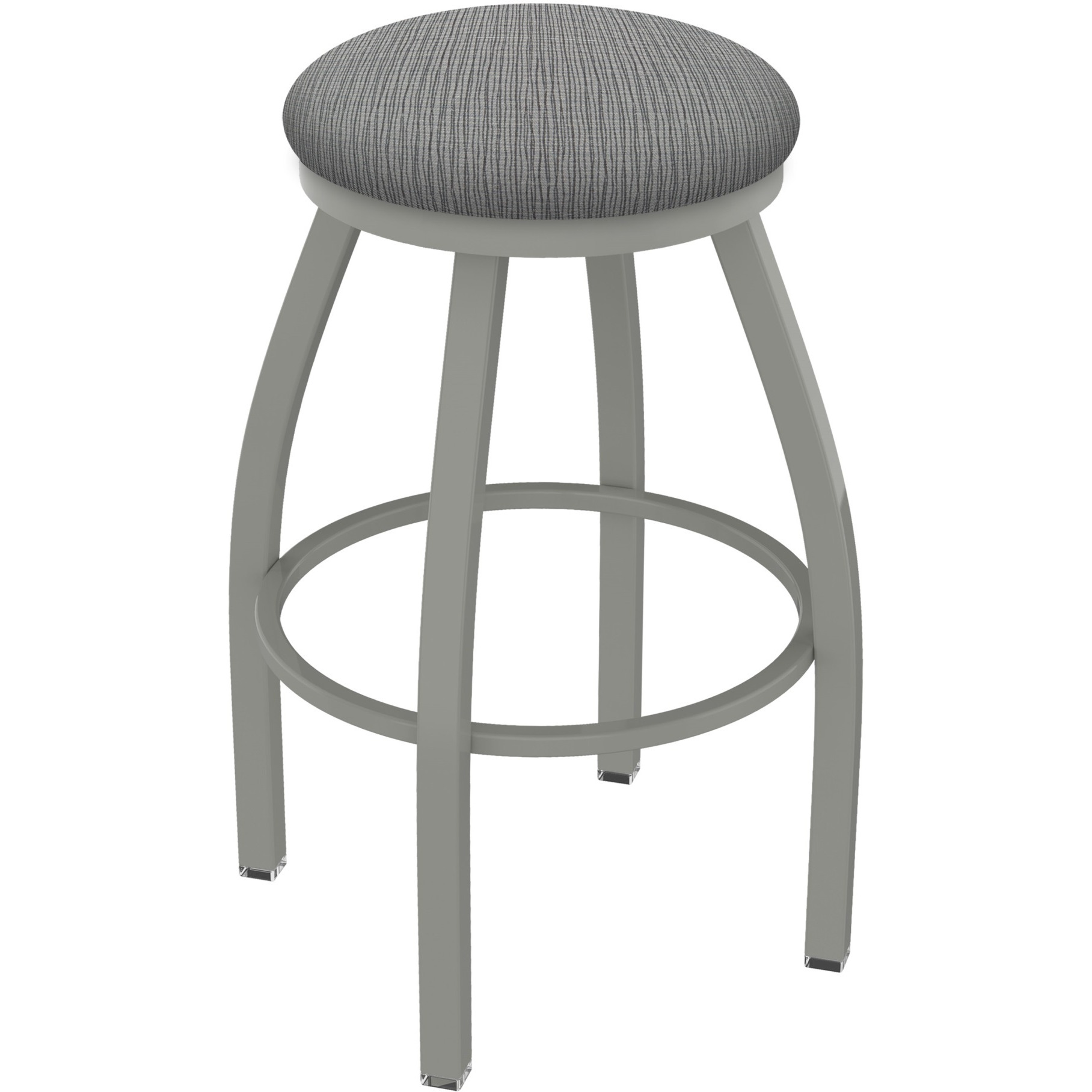 XL 802 Misha 30" Swivel Bar Stool with Anodized Nickel Finish and Graph Alpine Seat