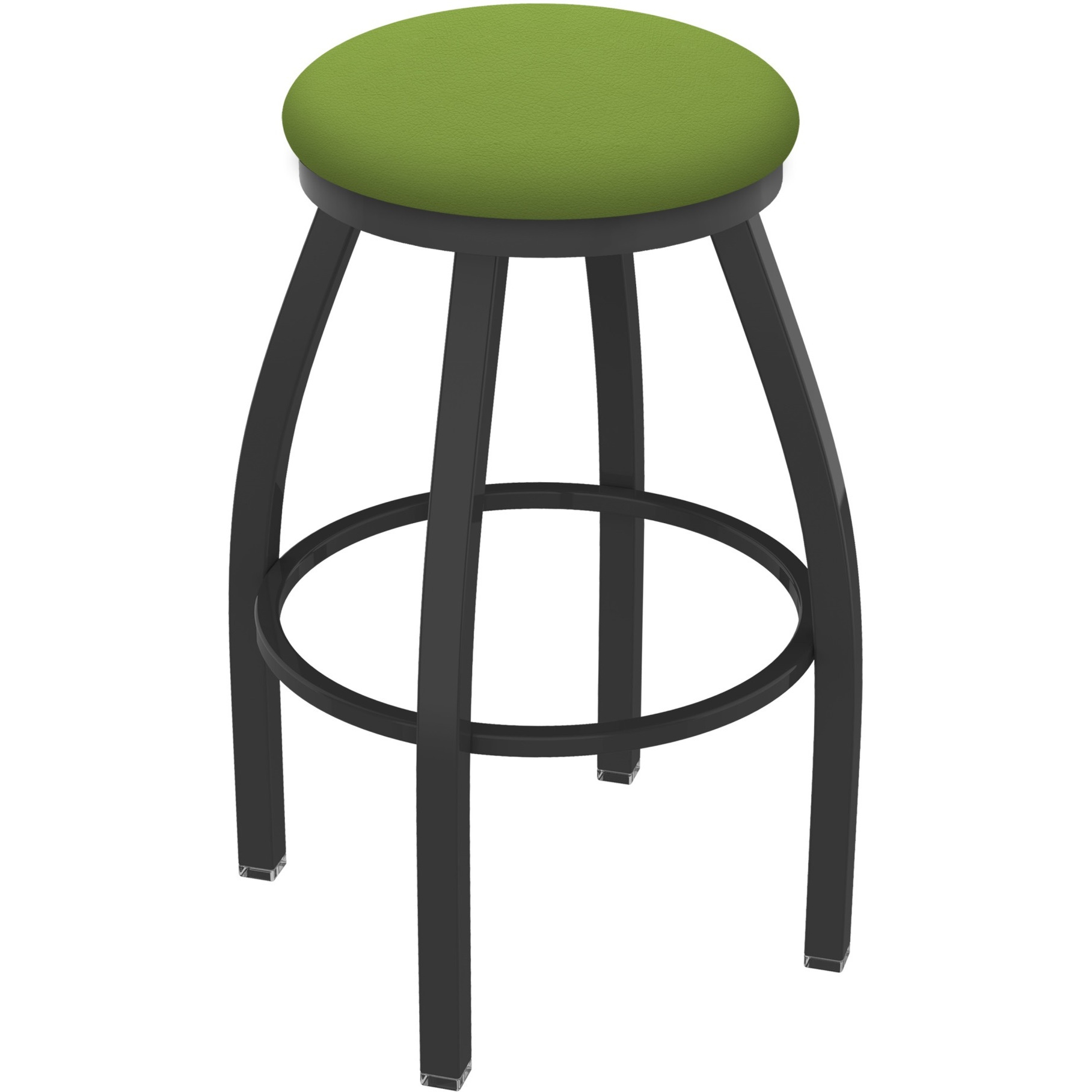 XL 802 Misha 30" Swivel Bar Stool with Pewter Finish and Canter Kiwi Green Seat