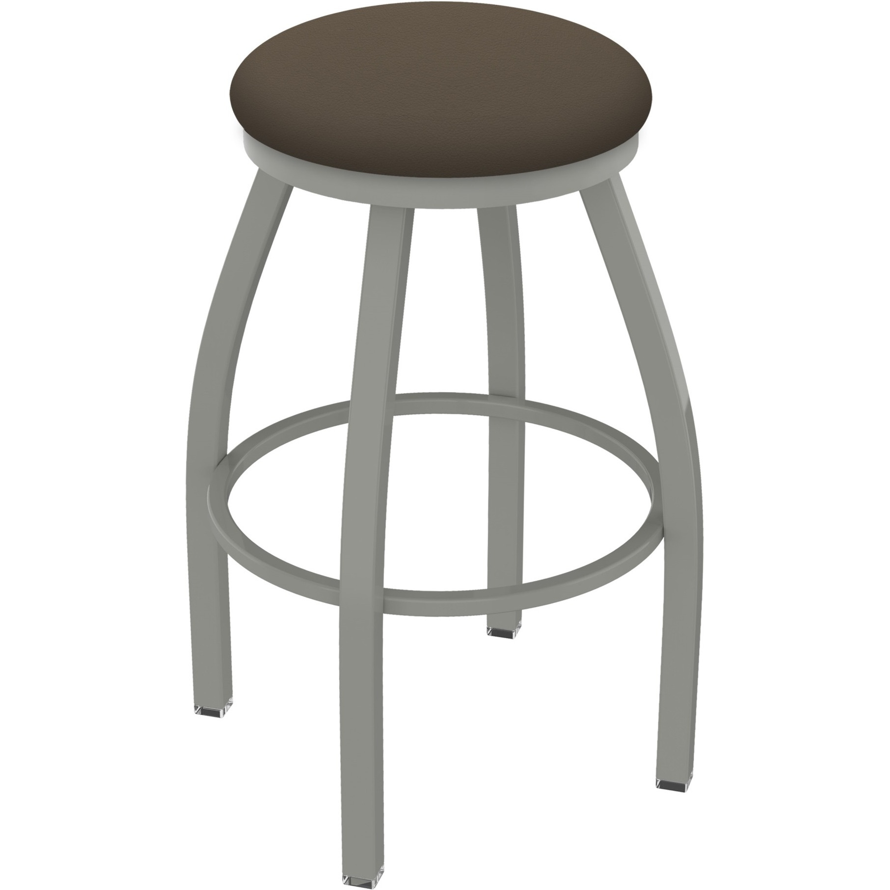 XL 802 Misha 36" Swivel Extra Tall Bar Stool with Anodized Nickel Finish and Canter Earth Seat
