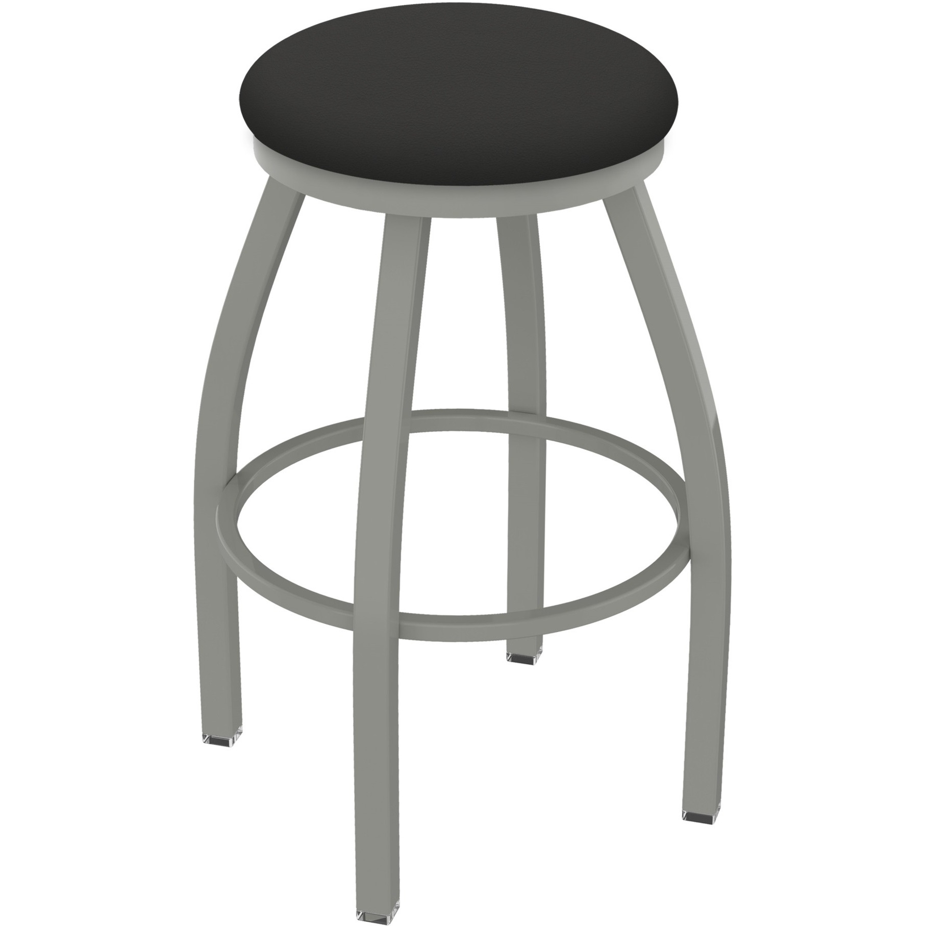 XL 802 Misha 36" Swivel Extra Tall Bar Stool with Anodized Nickel Finish and Canter Iron Seat