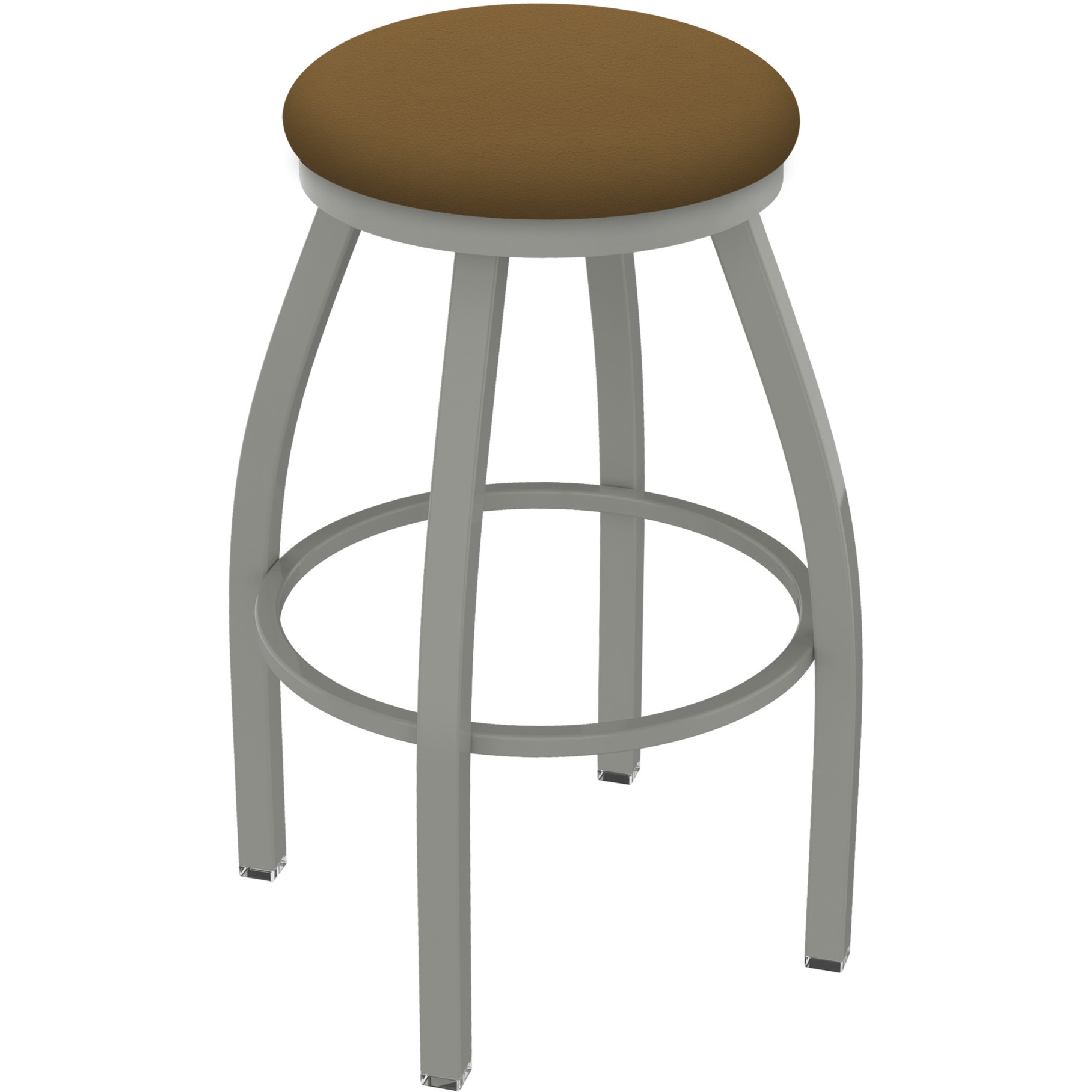 XL 802 Misha 36" Swivel Extra Tall Bar Stool with Anodized Nickel Finish and Canter Saddle Seat