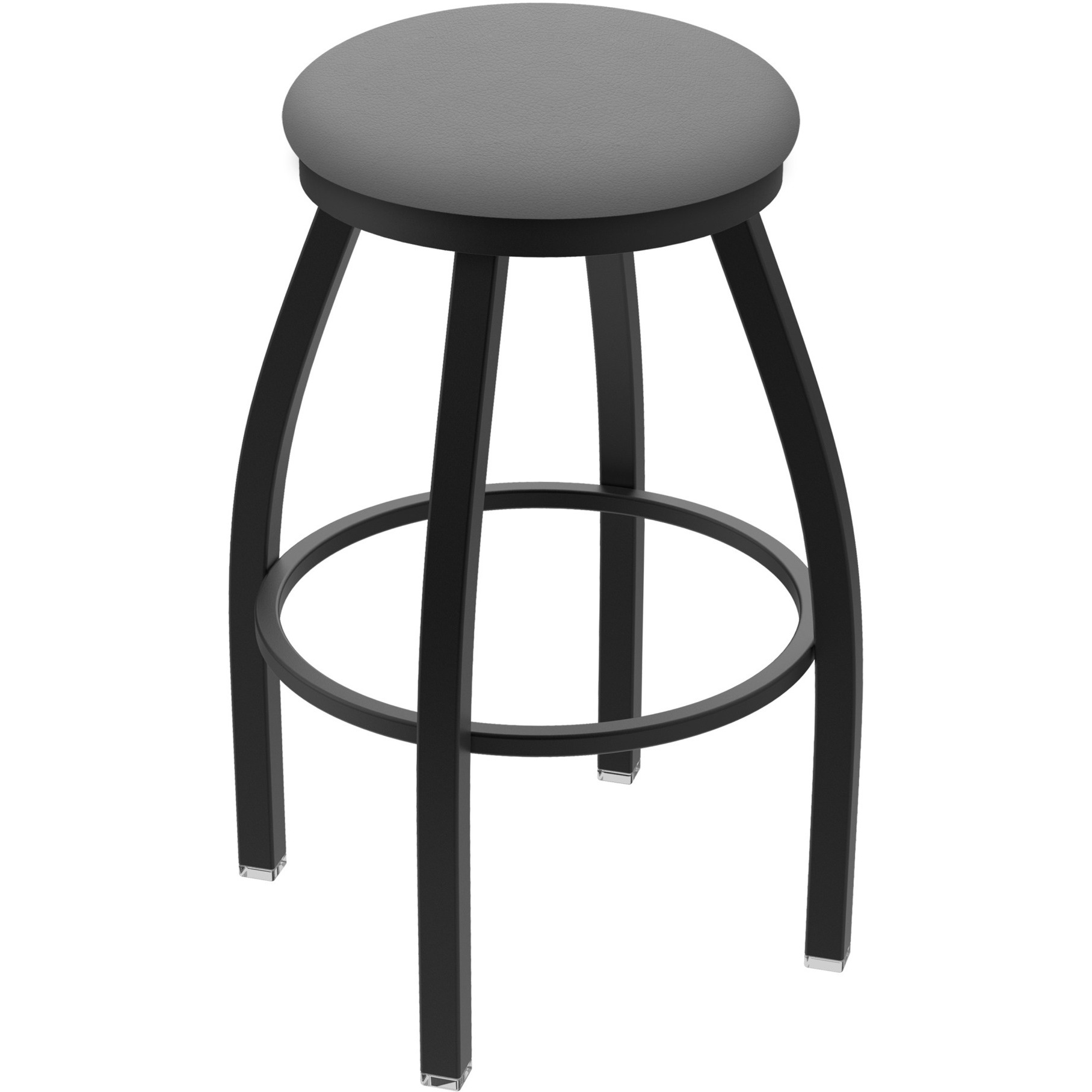 XL 802 Misha 36" Swivel Extra Tall Bar Stool with Black Wrinkle Finish and Canter Folkstone Grey Seat