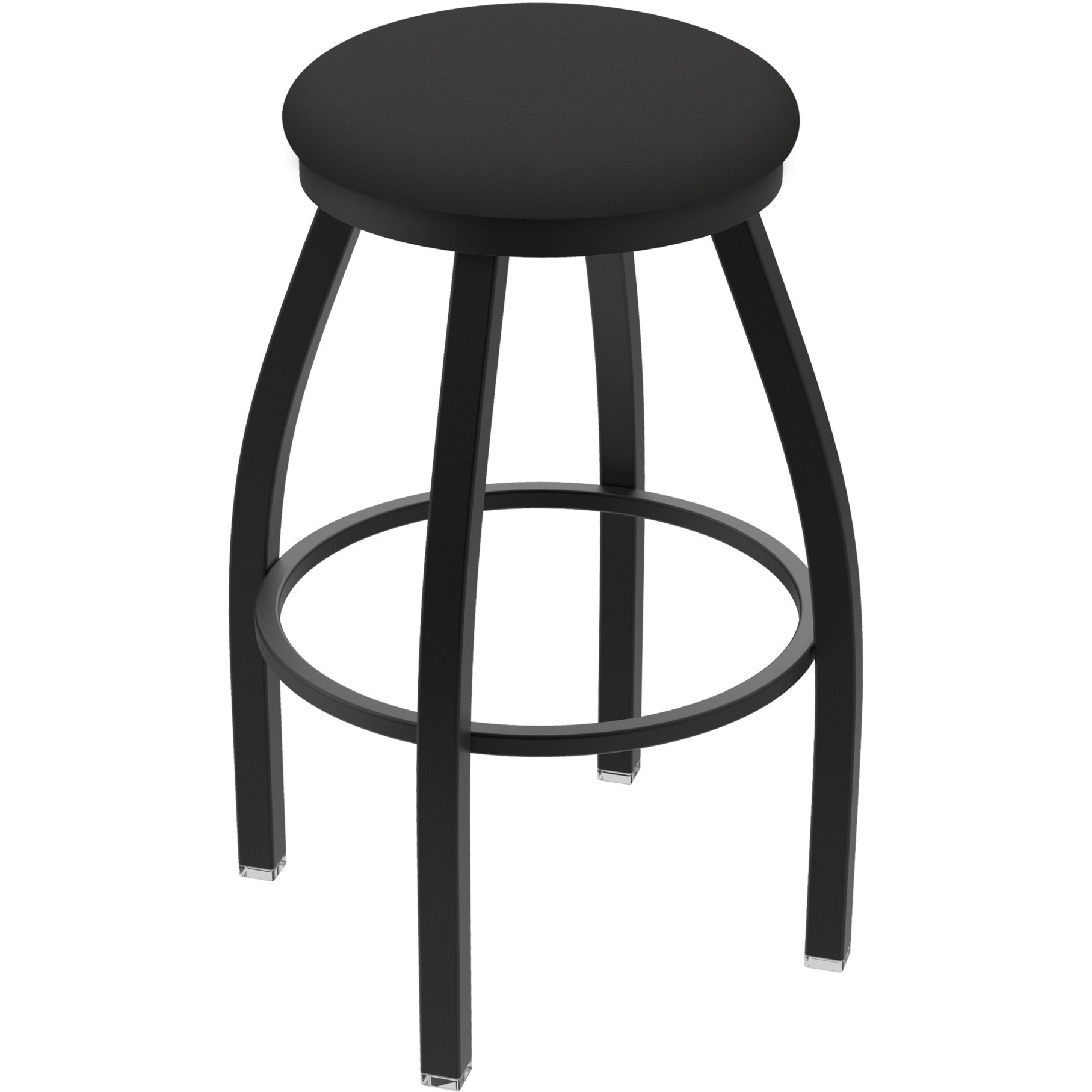 XL 802 Misha 36" Swivel Extra Tall Bar Stool with Black Wrinkle Finish and Canter Iron Seat