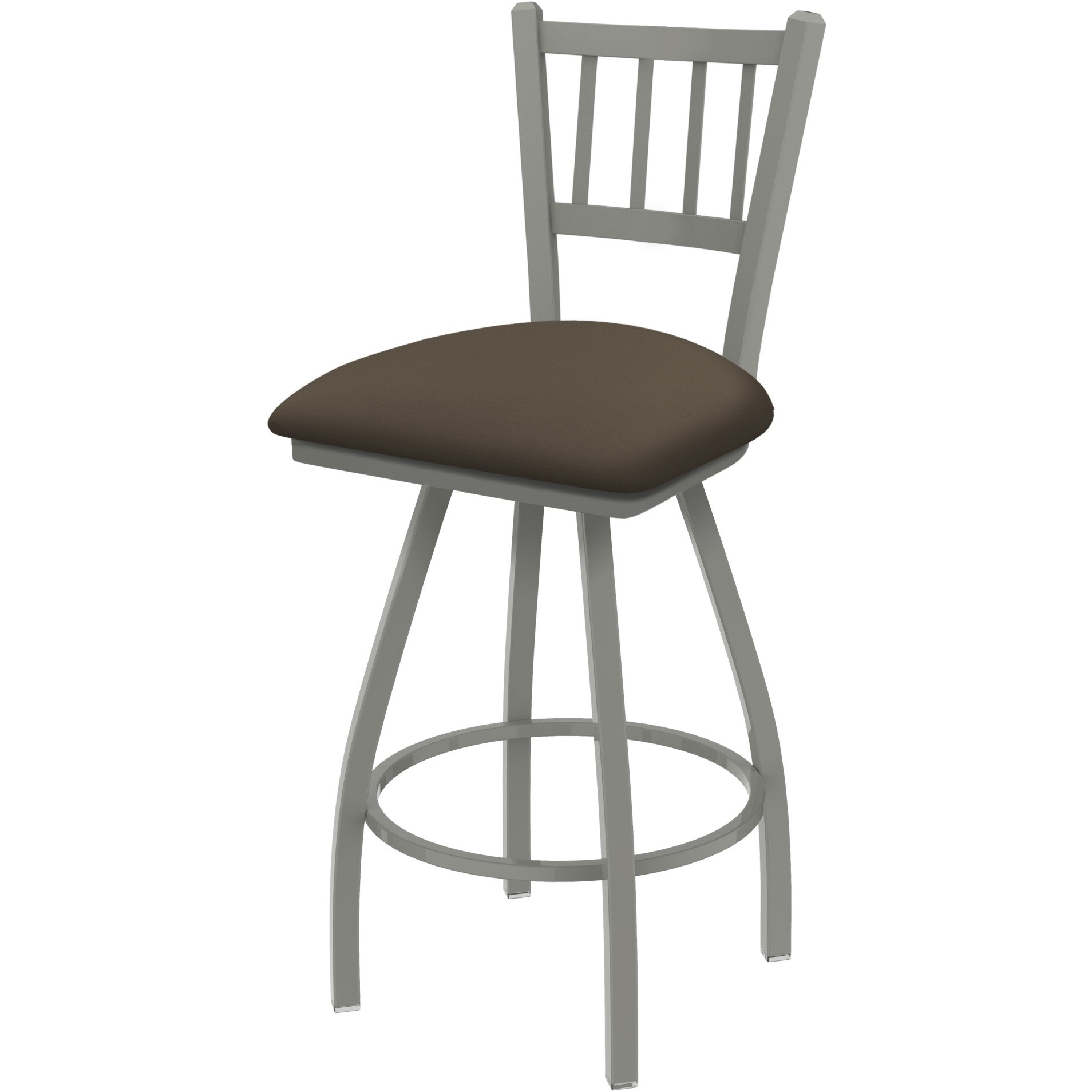 XL 810 Contessa 30" Swivel Bar Stool with Anodized Nickel Finish and Canter Earth Seat