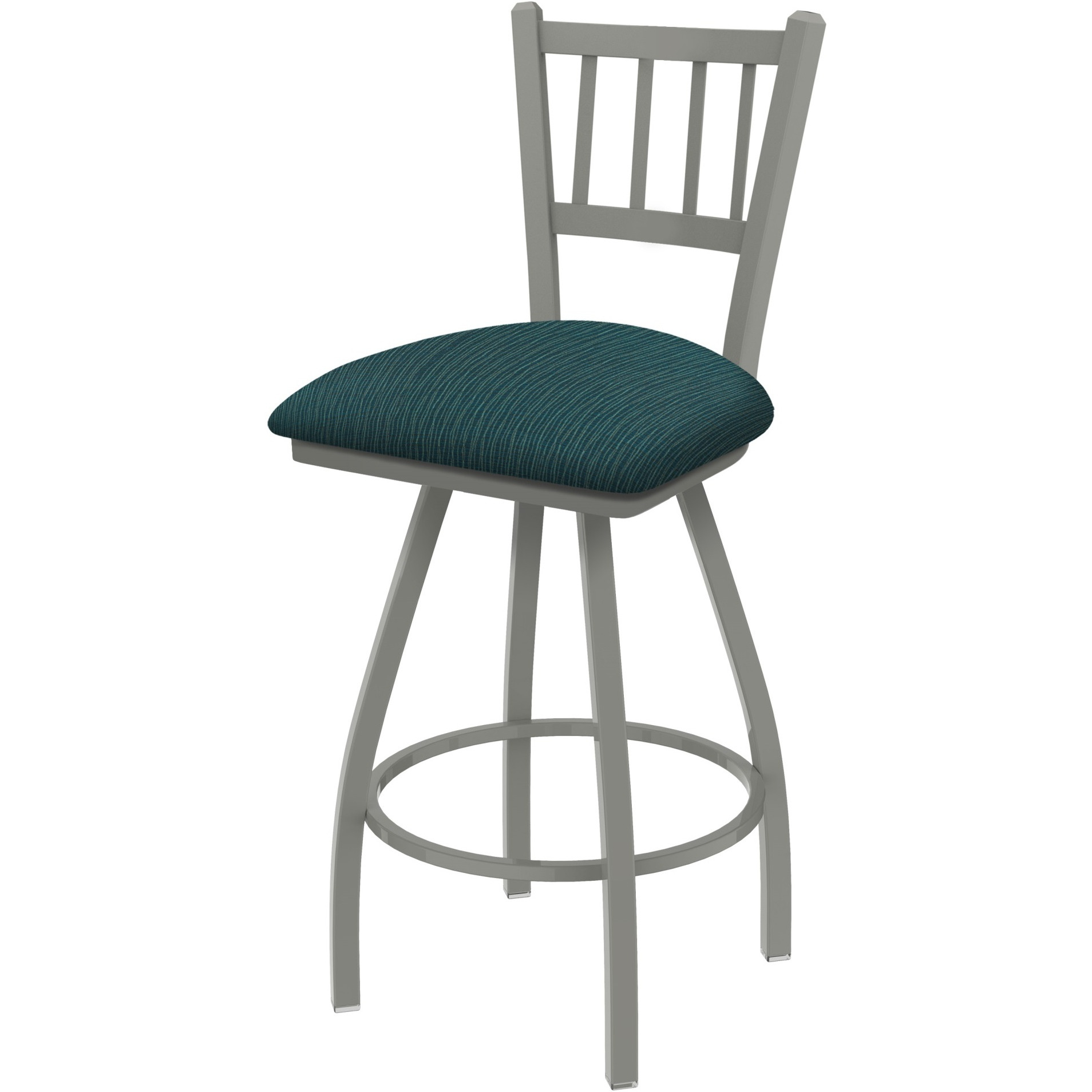 XL 810 Contessa 30" Swivel Bar Stool with Anodized Nickel Finish and Graph Tidal Seat