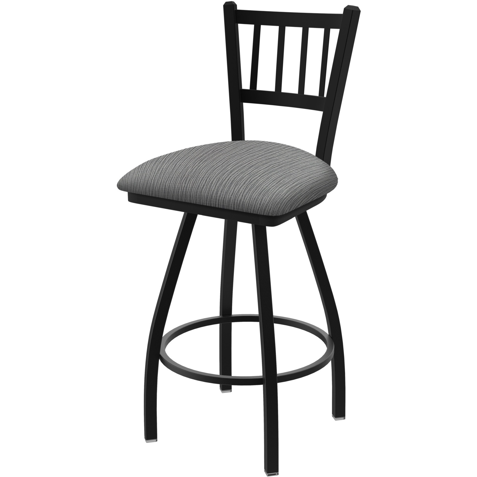 XL 810 Contessa 30" Swivel Bar Stool with Black Wrinkle Finish and Graph Alpine Seat