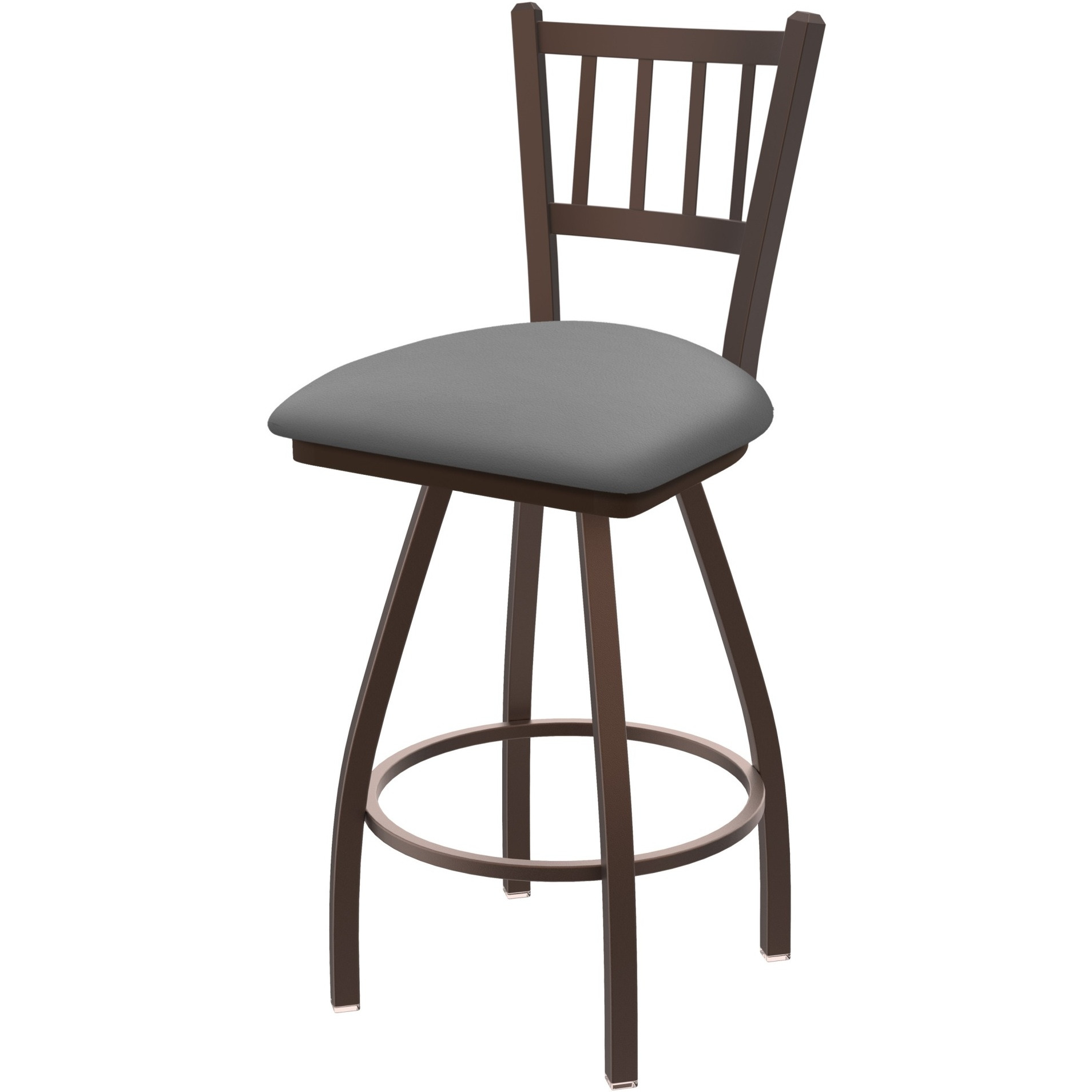 XL 810 Contessa 30" Swivel Bar Stool with Bronze Finish and Canter Folkstone Grey Seat
