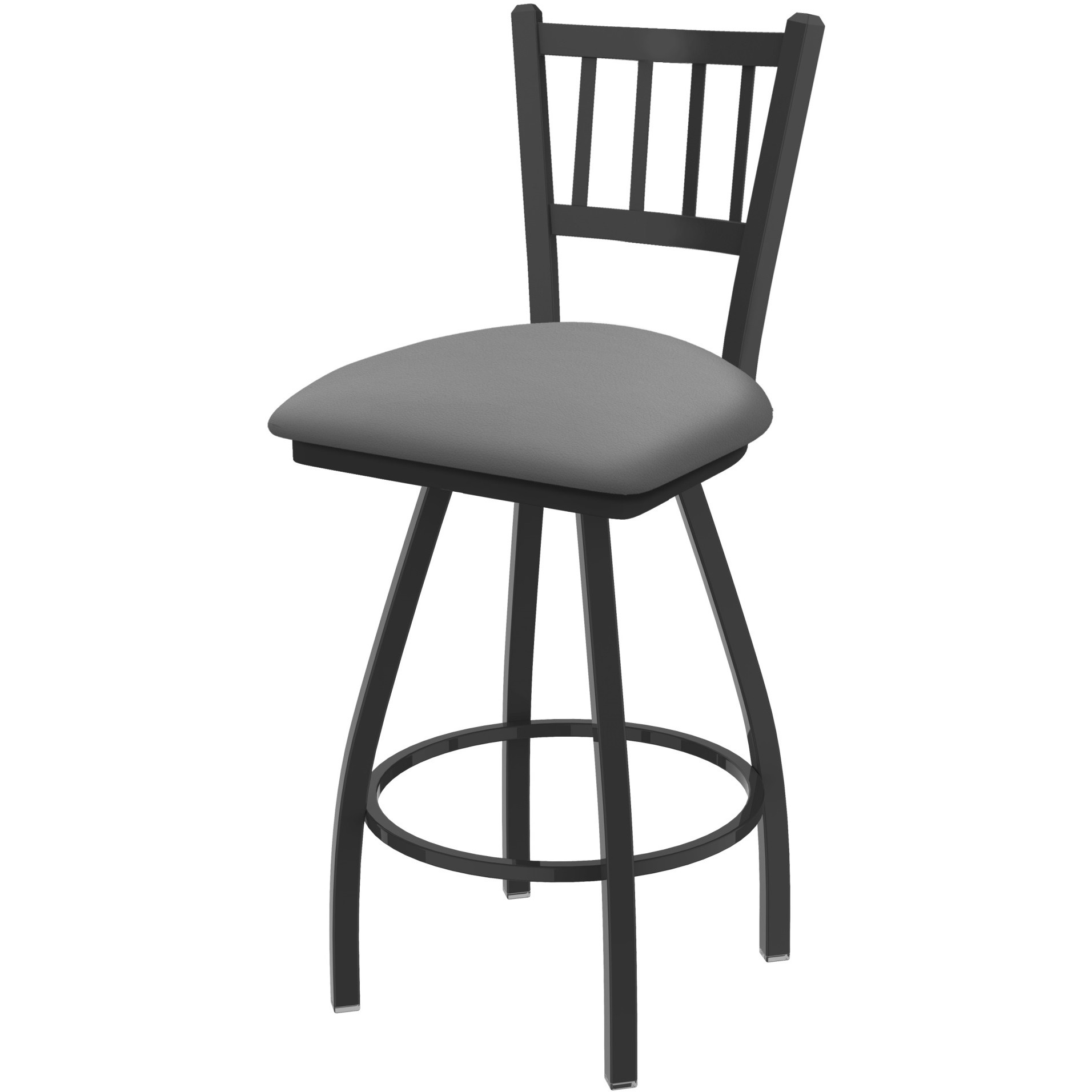 XL 810 Contessa 30" Swivel Bar Stool with Pewter Finish and Canter Folkstone Grey Seat