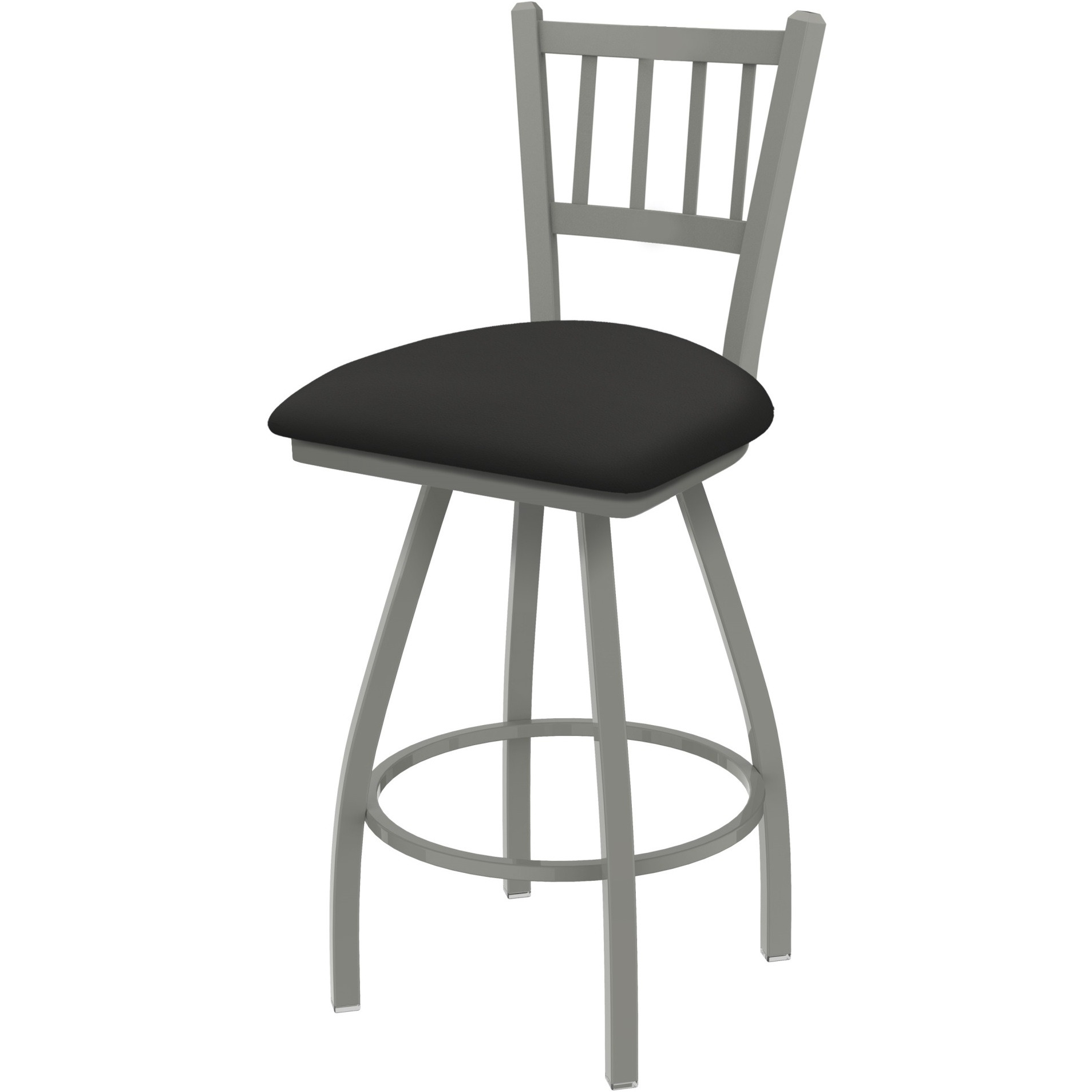 XL 810 Contessa 36" Swivel Extra Tall Bar Stool with Anodized Nickel Finish and Canter Iron Seat