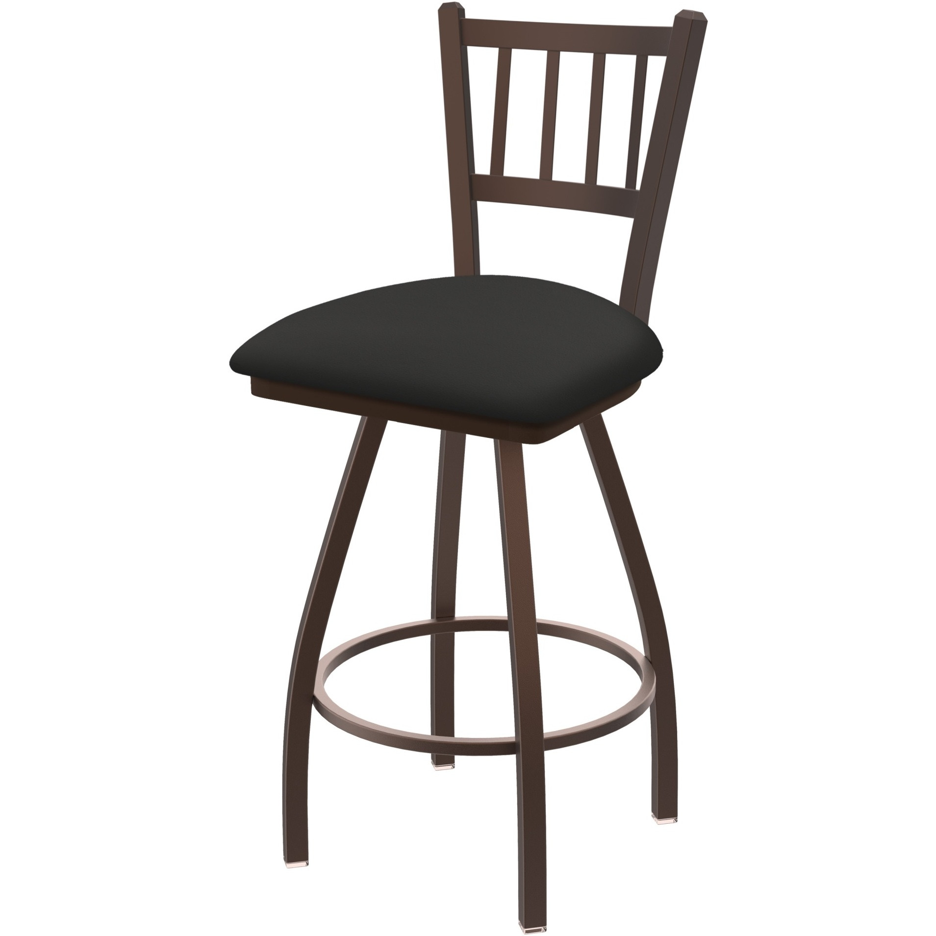 XL 810 Contessa 36" Swivel Extra Tall Bar Stool with Bronze Finish and Canter Iron Seat