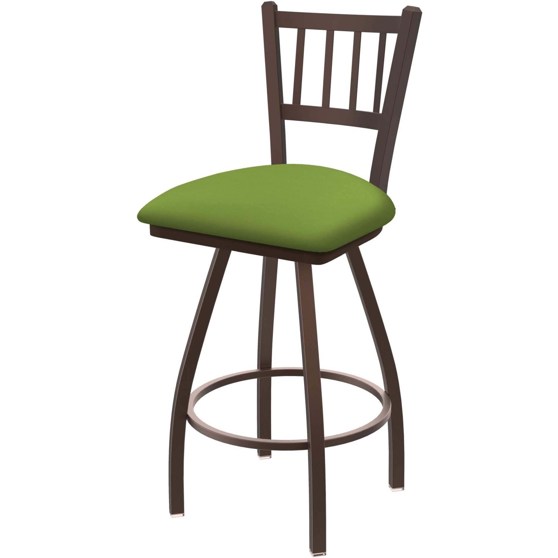 XL 810 Contessa 36" Swivel Extra Tall Bar Stool with Bronze Finish and Canter Kiwi Green Seat