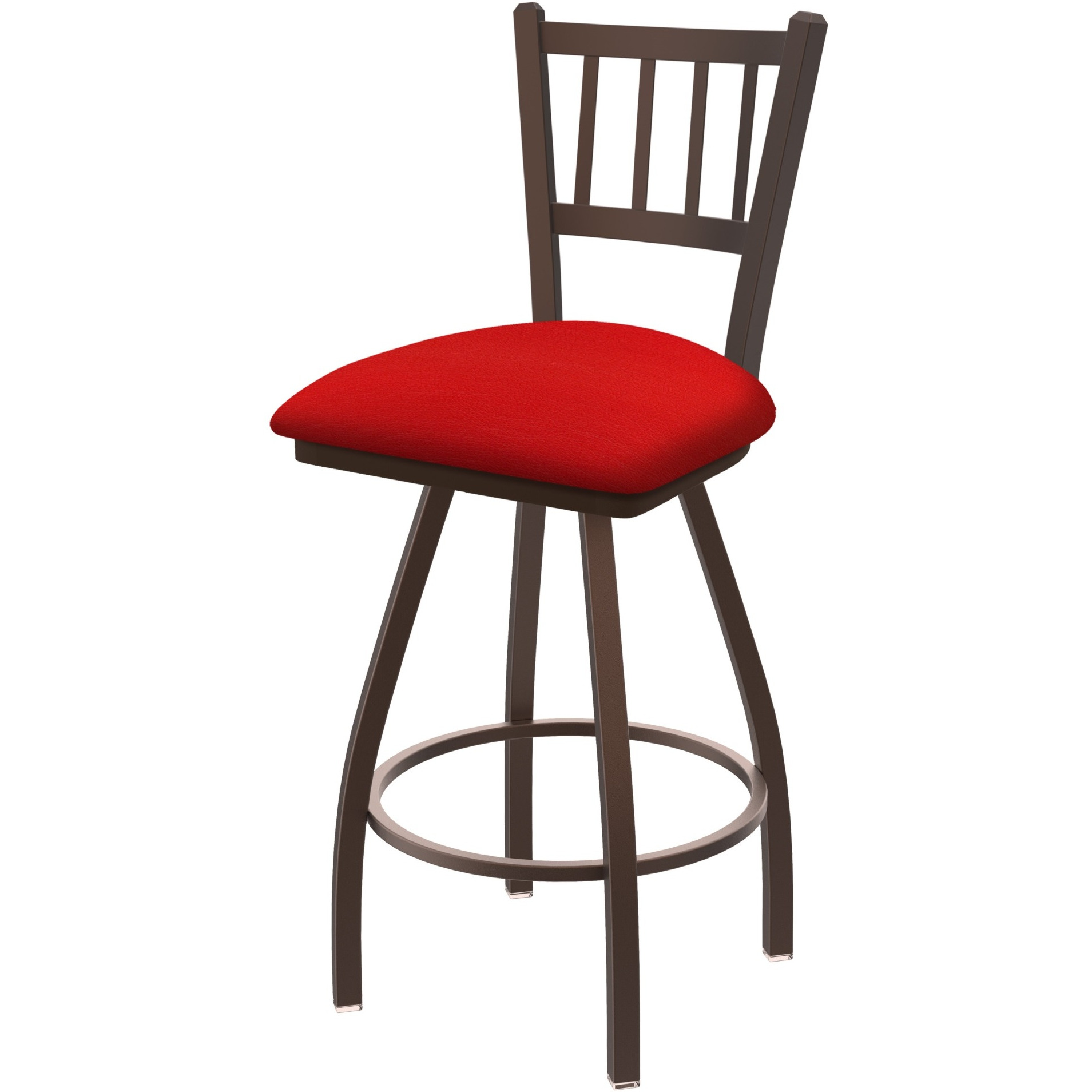 XL 810 Contessa 36" Swivel Extra Tall Bar Stool with Bronze Finish and Canter Red Seat