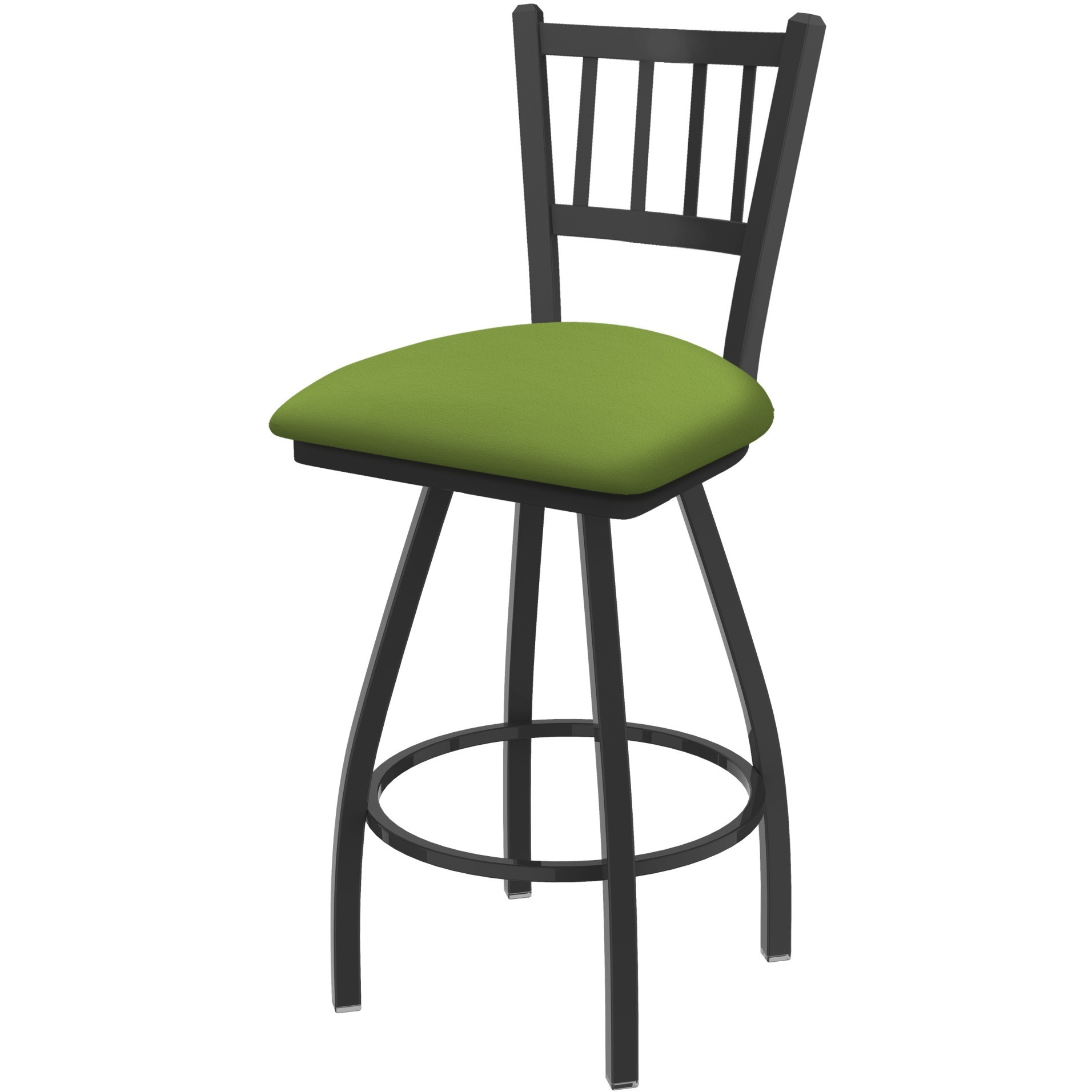 XL 810 Contessa 36" Swivel Extra Tall Bar Stool with Pewter Finish and Canter Kiwi Green Seat