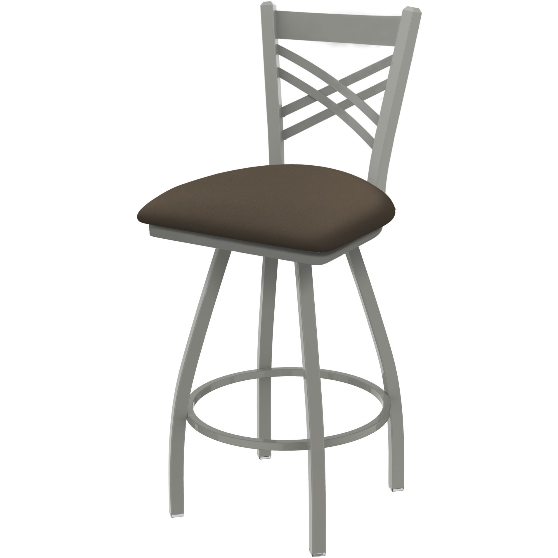 XL 820 Catalina 30" Swivel Bar Stool with Anodized Nickel Finish and Canter Earth Seat