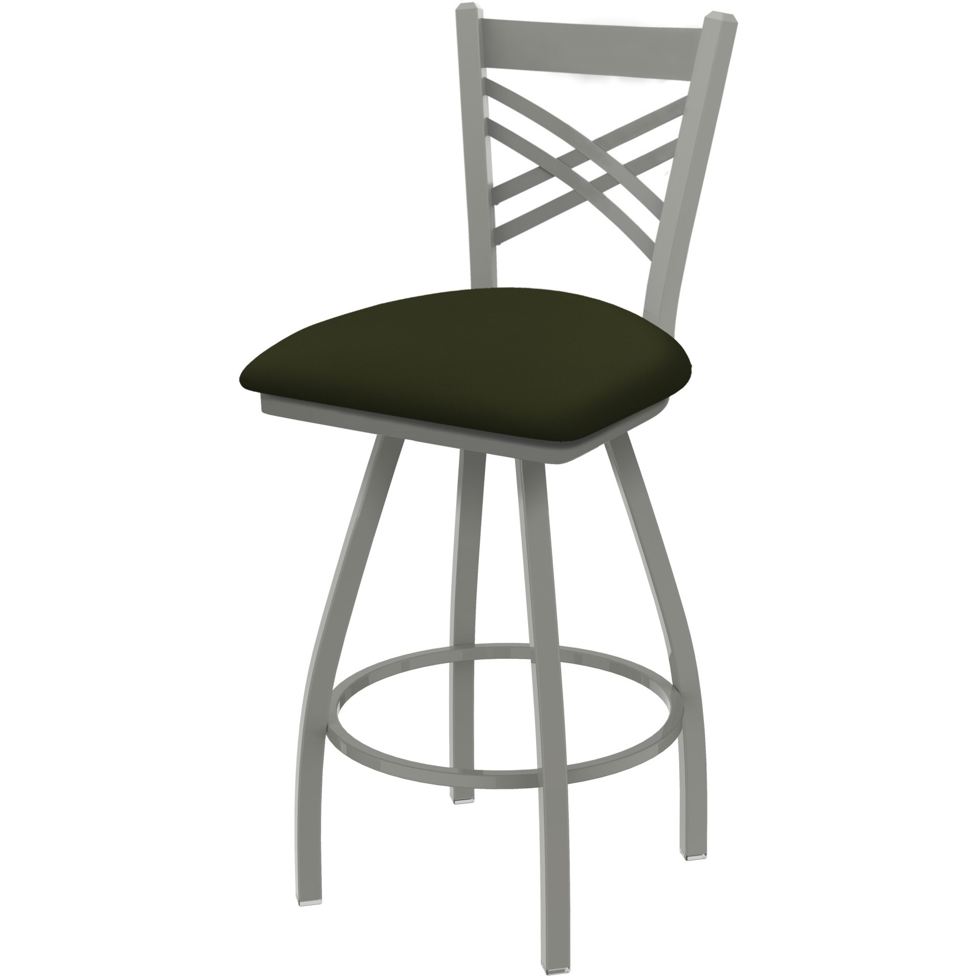 XL 820 Catalina 30" Swivel Bar Stool with Anodized Nickel Finish and Canter Pine Seat