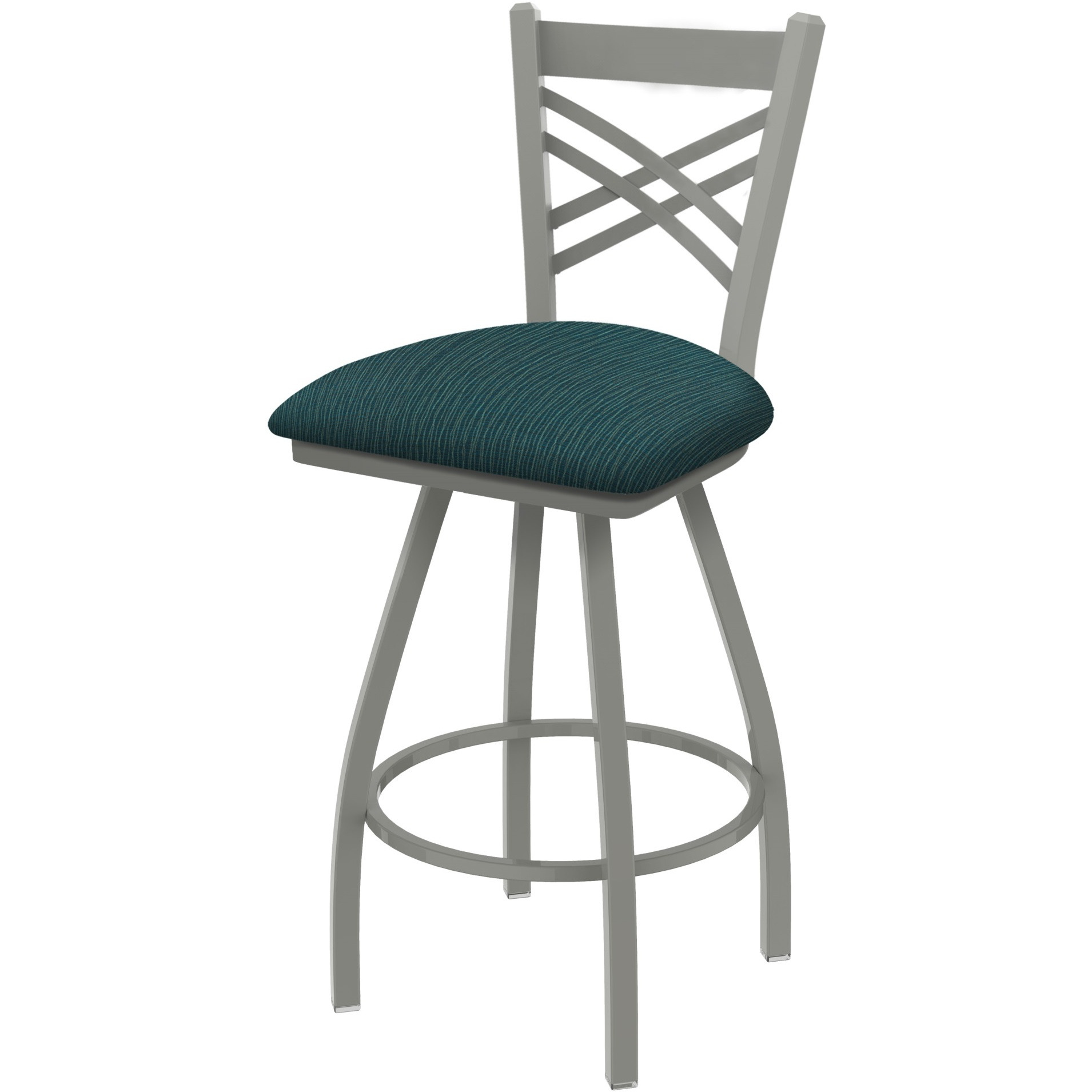 XL 820 Catalina 30" Swivel Bar Stool with Anodized Nickel Finish and Graph Tidal Seat