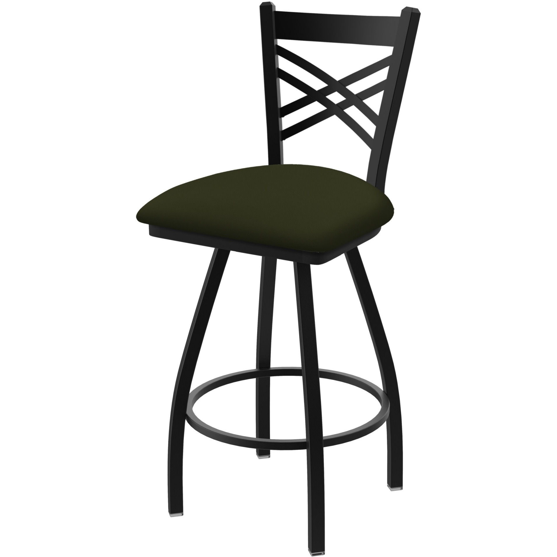 XL 820 Catalina 30" Swivel Bar Stool with Black Wrinkle Finish and Canter Pine Seat