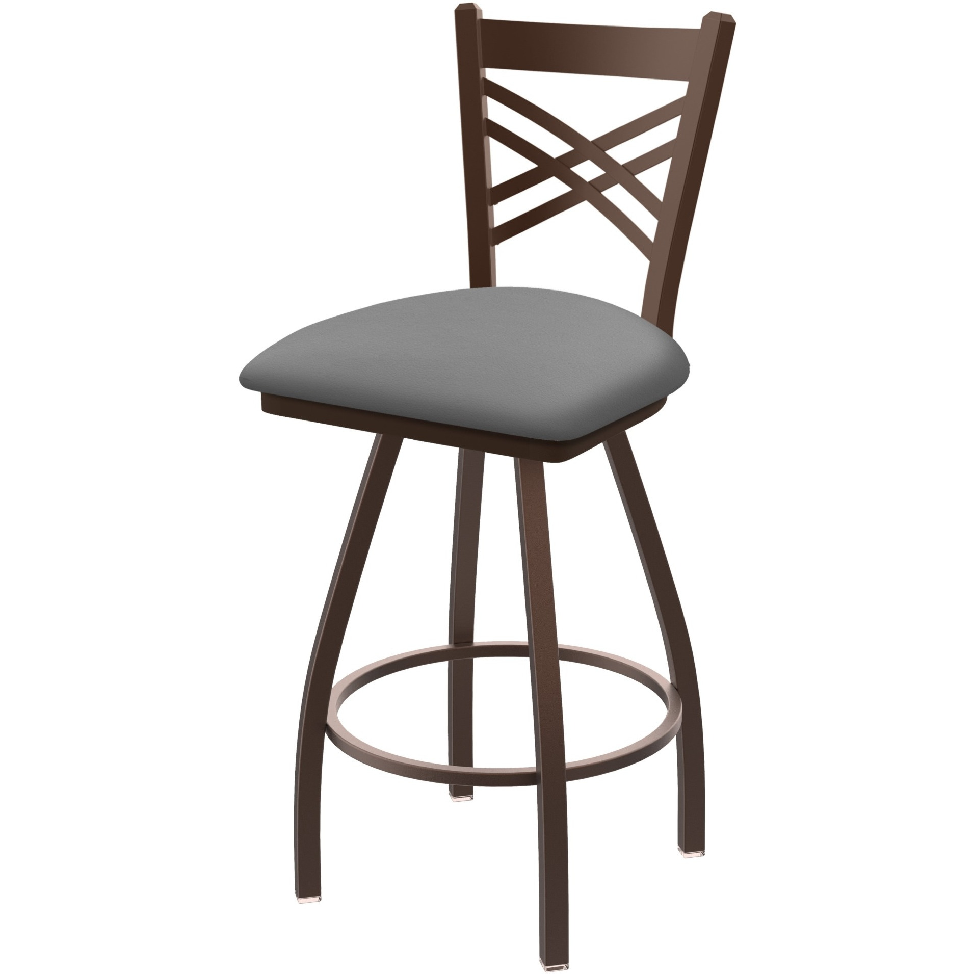 XL 820 Catalina 30" Swivel Bar Stool with Bronze Finish and Canter Folkstone Grey Seat