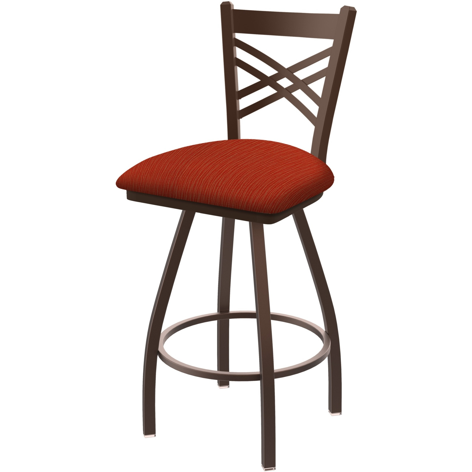 XL 820 Catalina 30" Swivel Bar Stool with Bronze Finish and Graph Poppy Seat