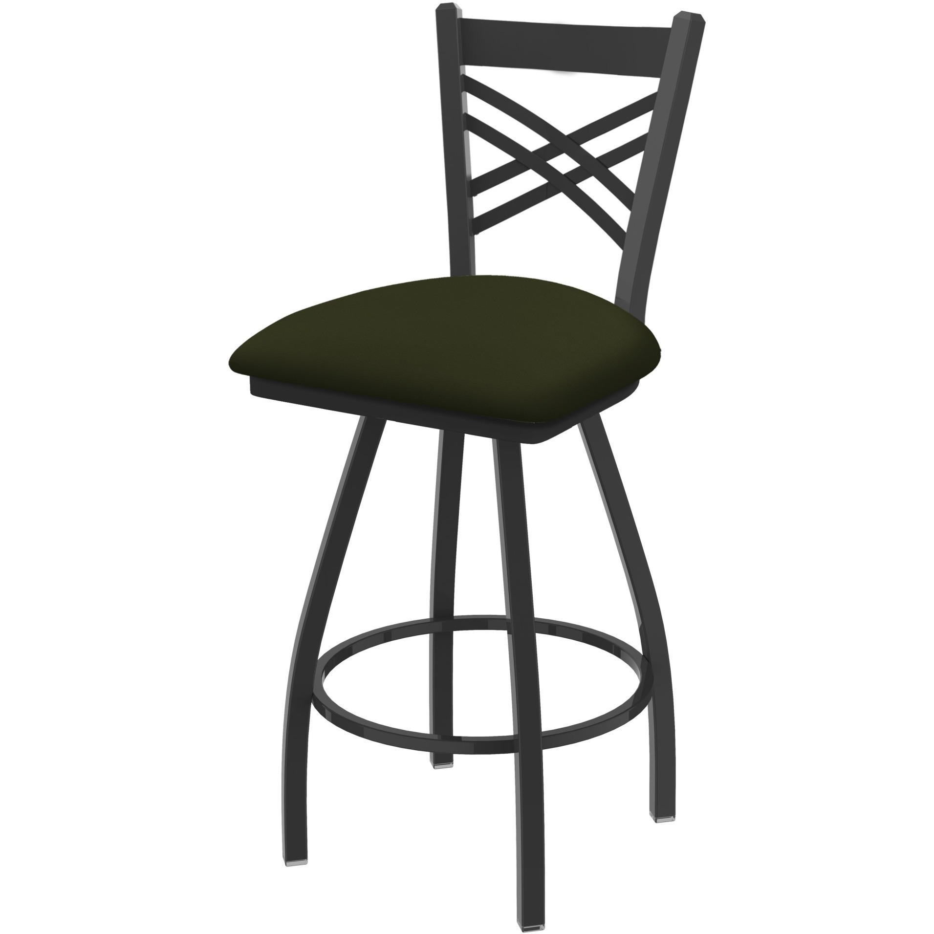 XL 820 Catalina 30" Swivel Bar Stool with Pewter Finish and Canter Pine Seat