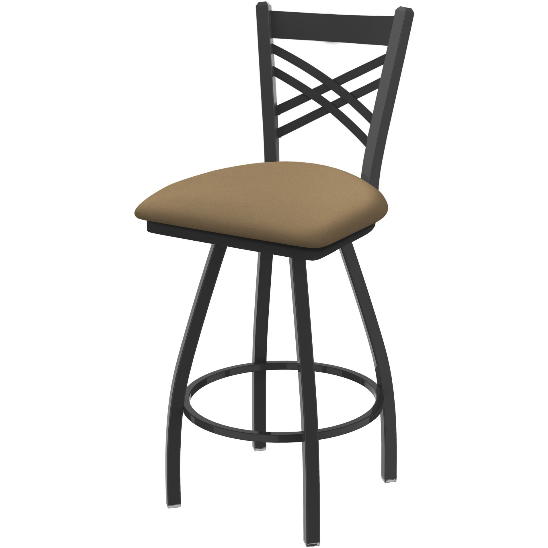 XL 820 Catalina 30" Swivel Bar Stool with Pewter Finish and Canter Sand Seat