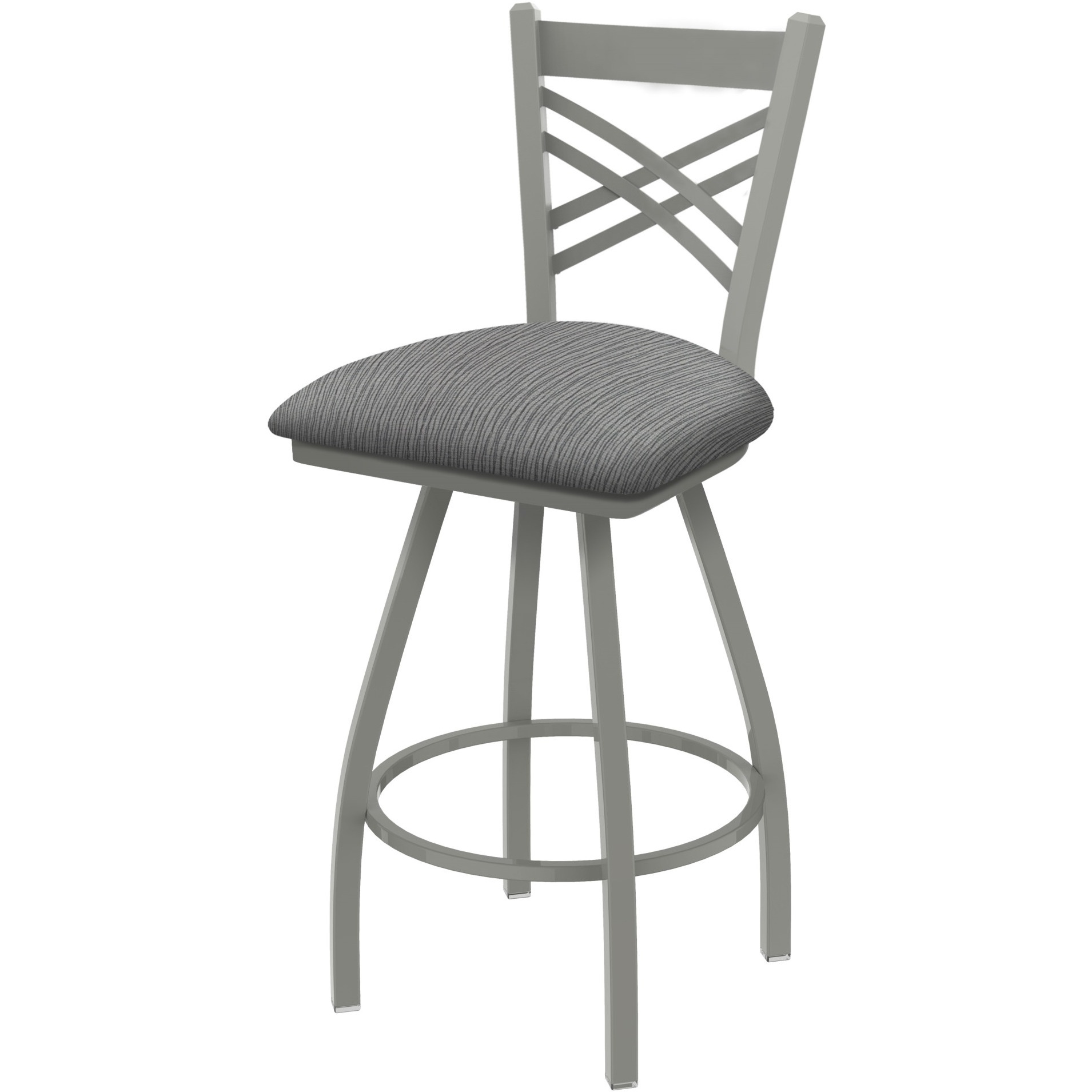 XL 820 Catalina 36" Swivel Extra Tall Bar Stool with Anodized Nickel Finish and Graph Alpine Seat