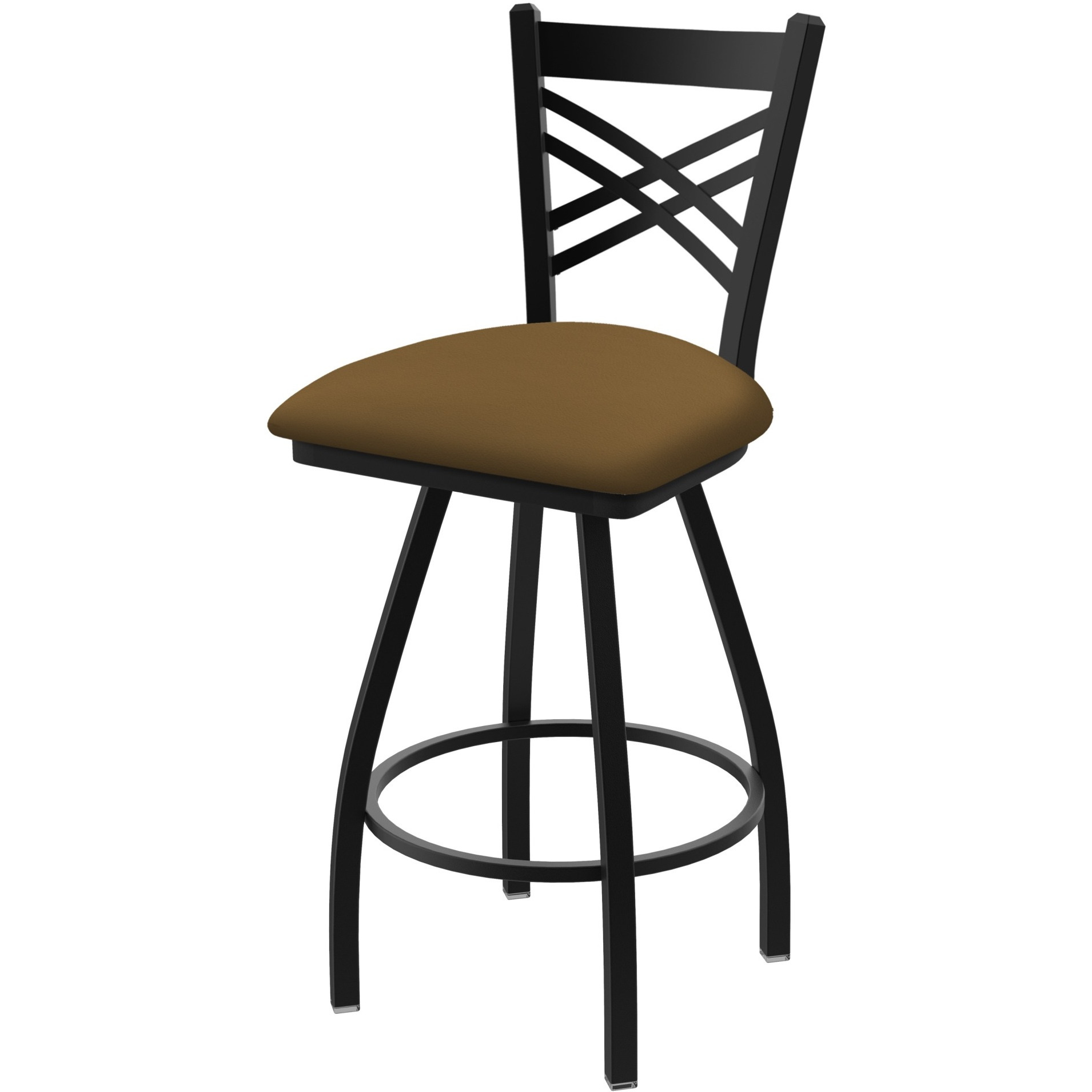 XL 820 Catalina 36" Swivel Extra Tall Bar Stool with Black Wrinkle Finish and Canter Saddle Seat