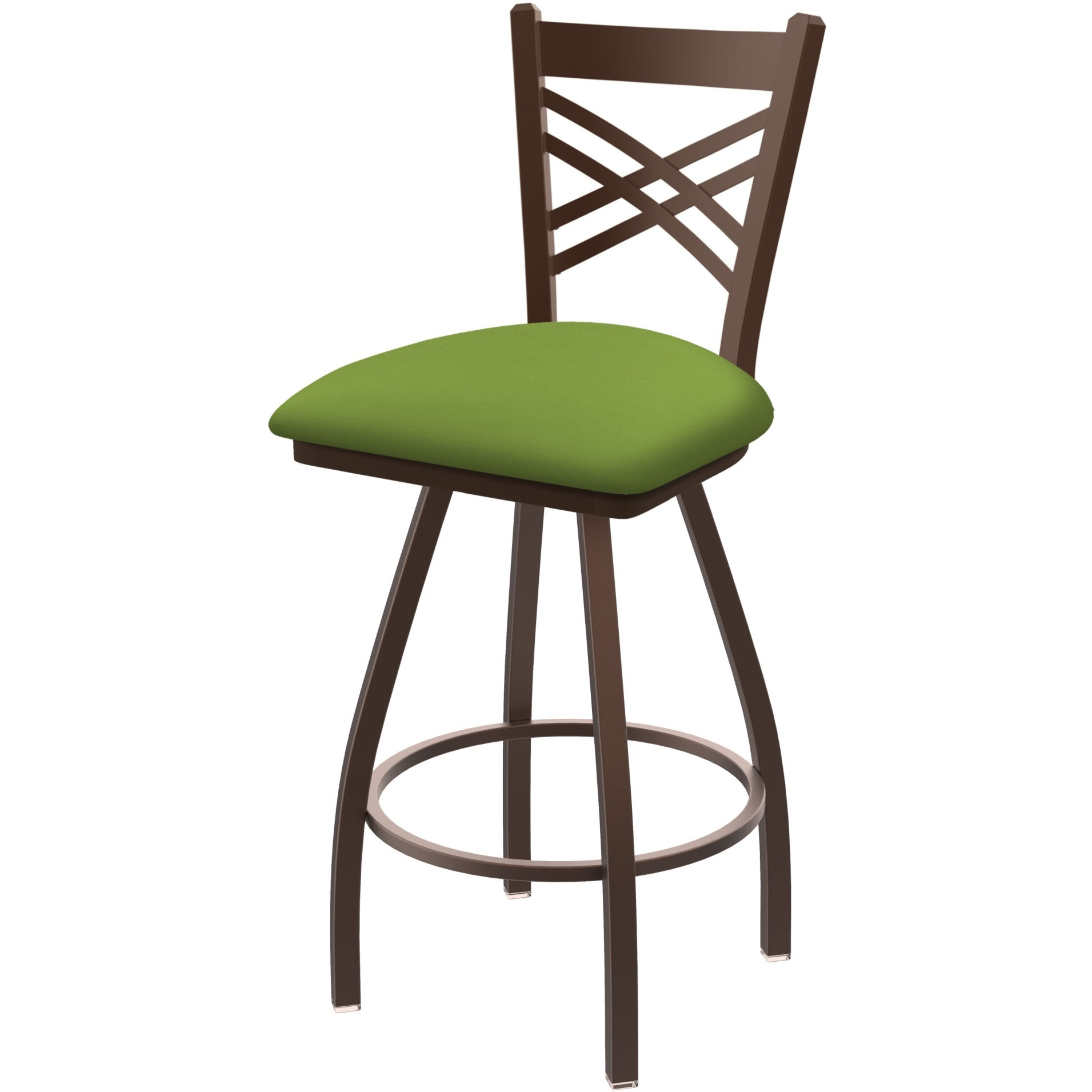 XL 820 Catalina 36" Swivel Extra Tall Bar Stool with Bronze Finish and Canter Kiwi Green Seat