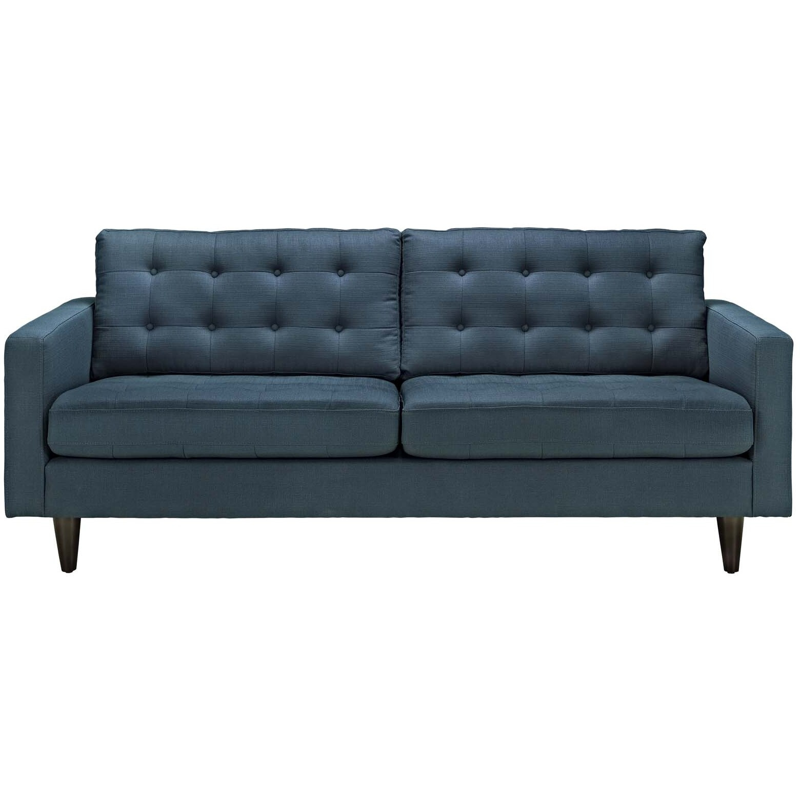 Empress Upholstered Fabric Sofa - Azure