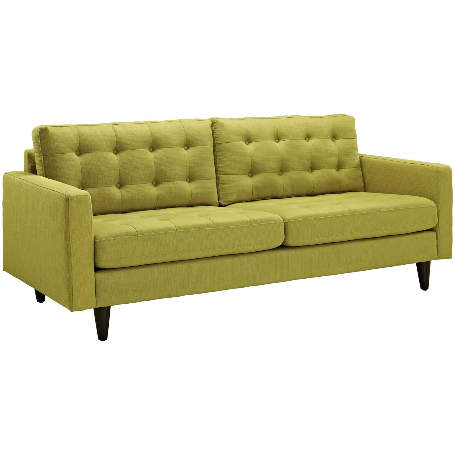 Empress Upholstered Fabric Sofa - Wheatgrass