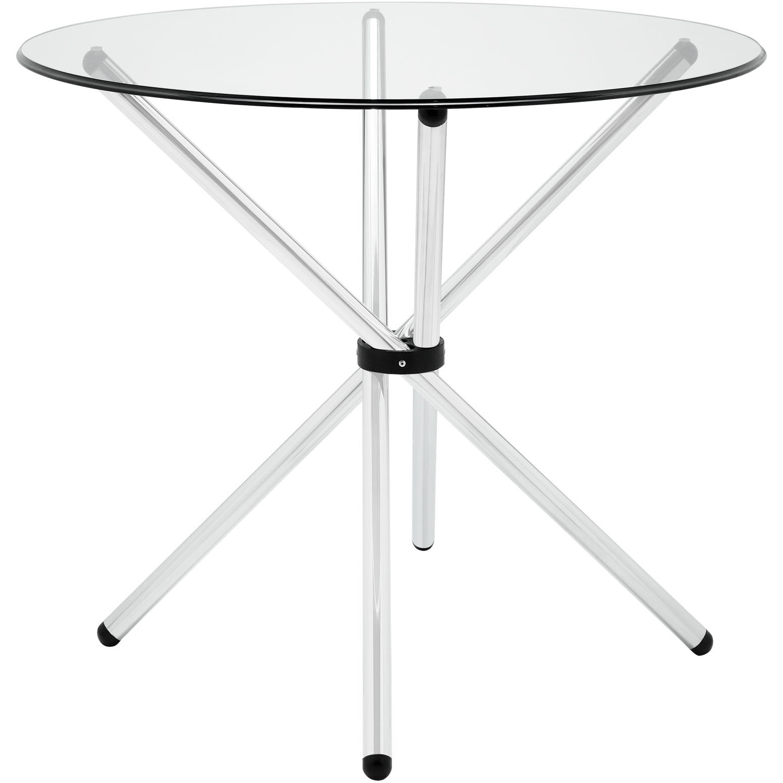 Baton Round Dining Table - Clear