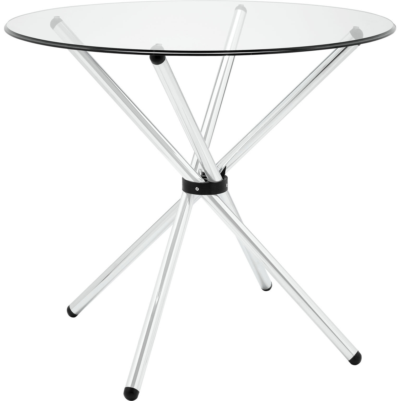 Baton Round Dining Table - Clear