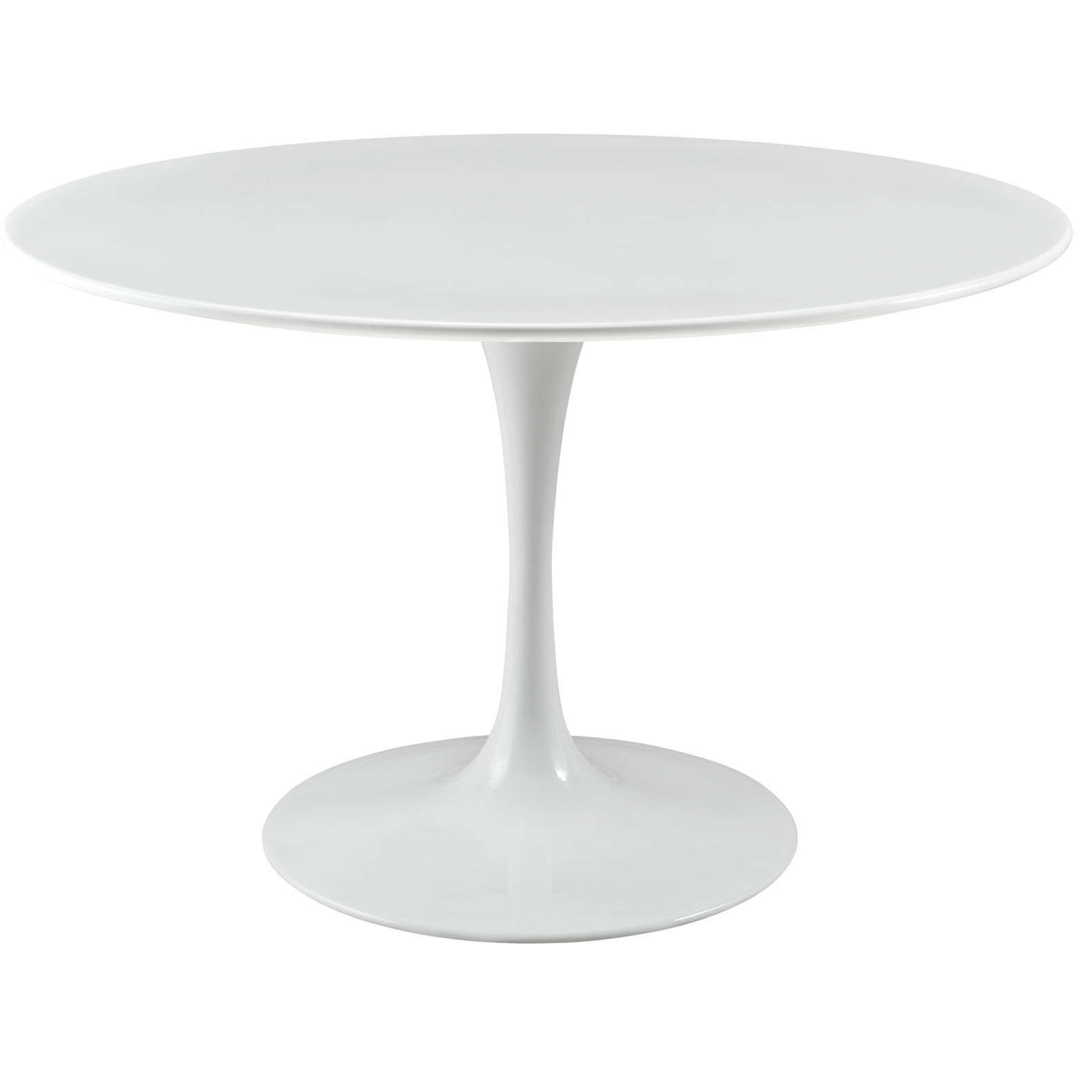 Lippa 47" Round Wood Top Dining Table - White