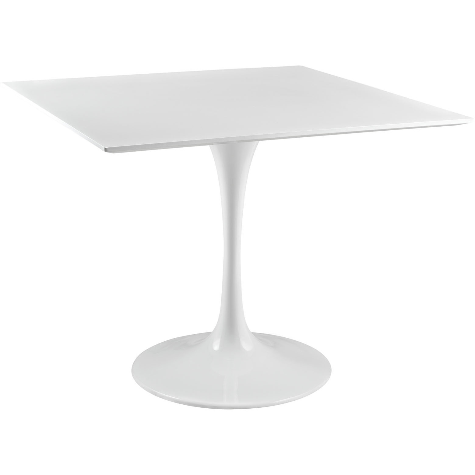 Lippa 36" Square Wood Top Dining Table - White