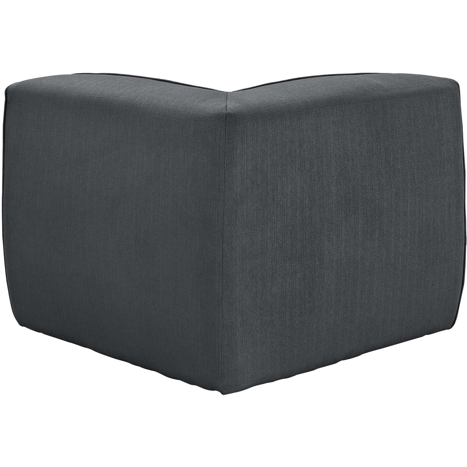 Align Upholstered Fabric Corner Sofa - Charcoal