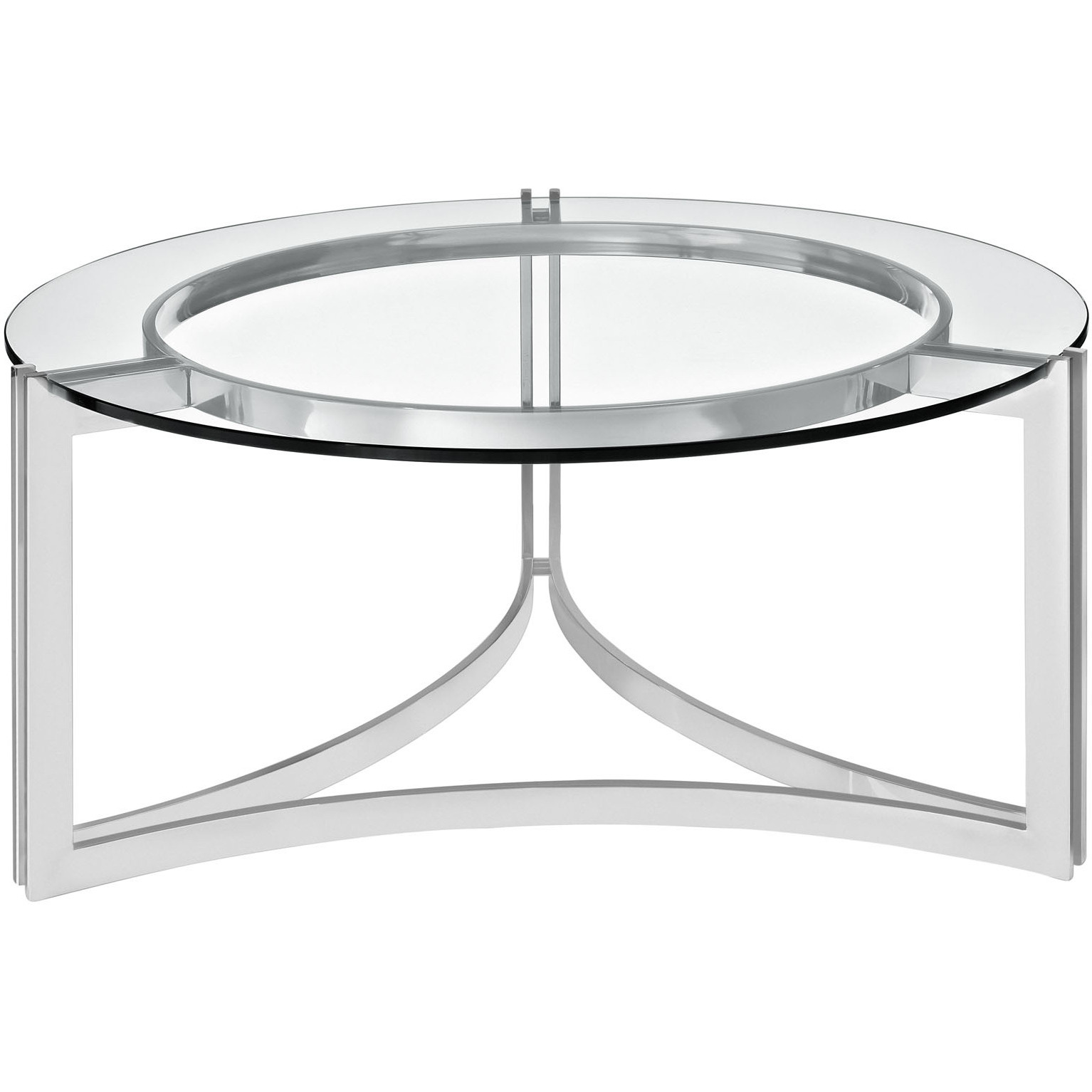 Signet Stainless Steel Coffee Table - Silver