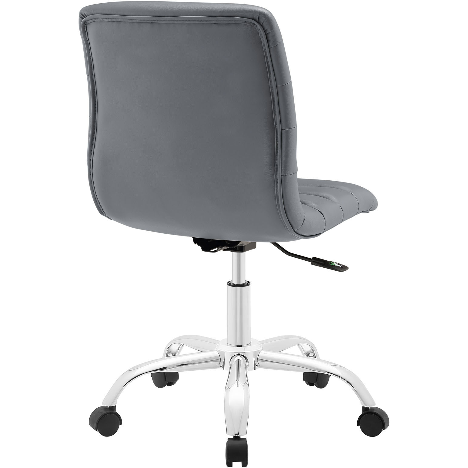 Ripple Armless Mid Back Vinyl Office Chair - Gray
