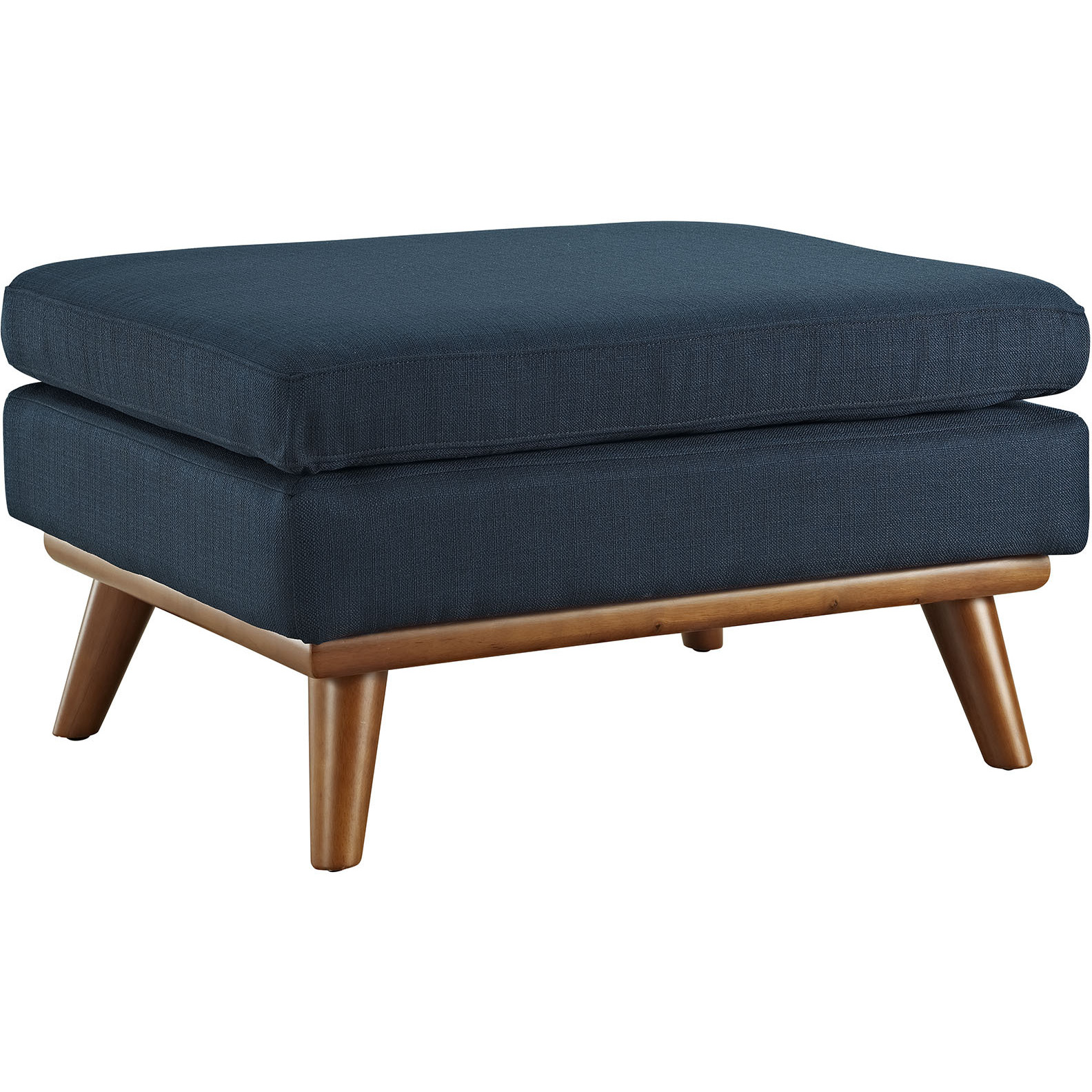Engage Upholstered Fabric Ottoman - Azure