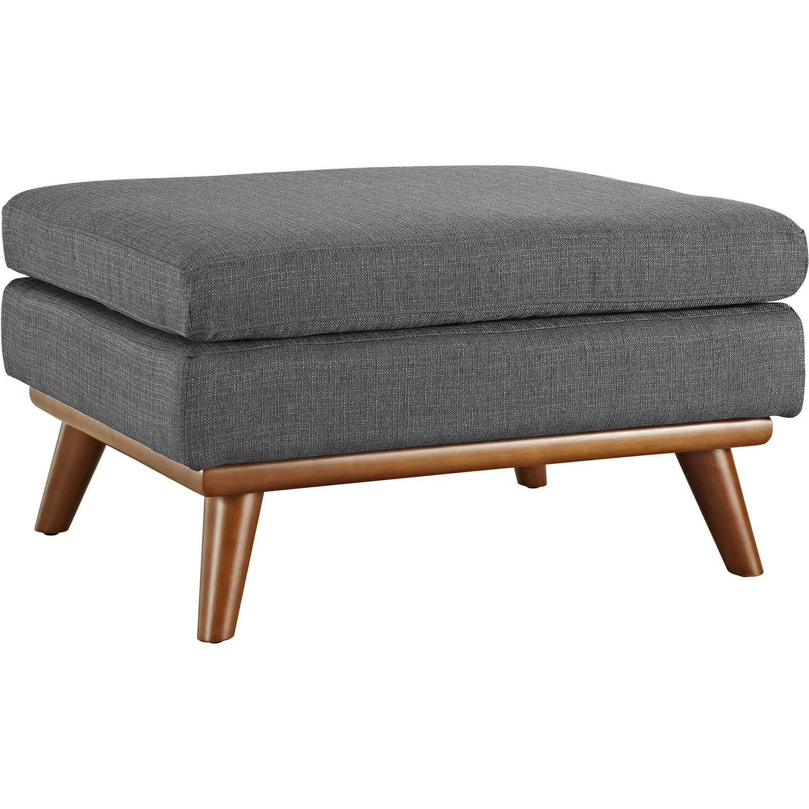 Engage Upholstered Fabric Ottoman - Gray