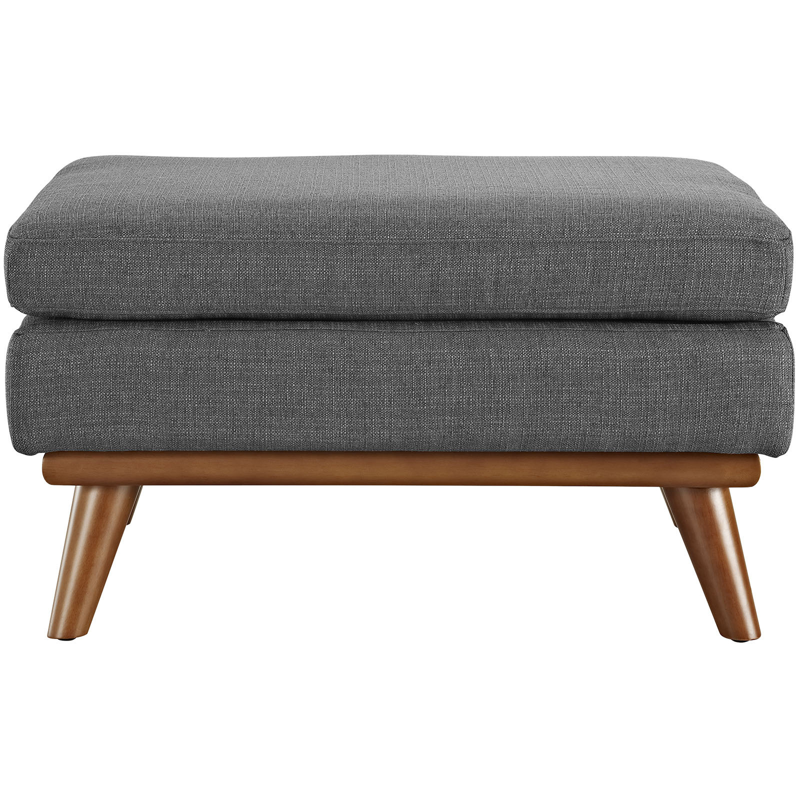 Engage Upholstered Fabric Ottoman - Gray